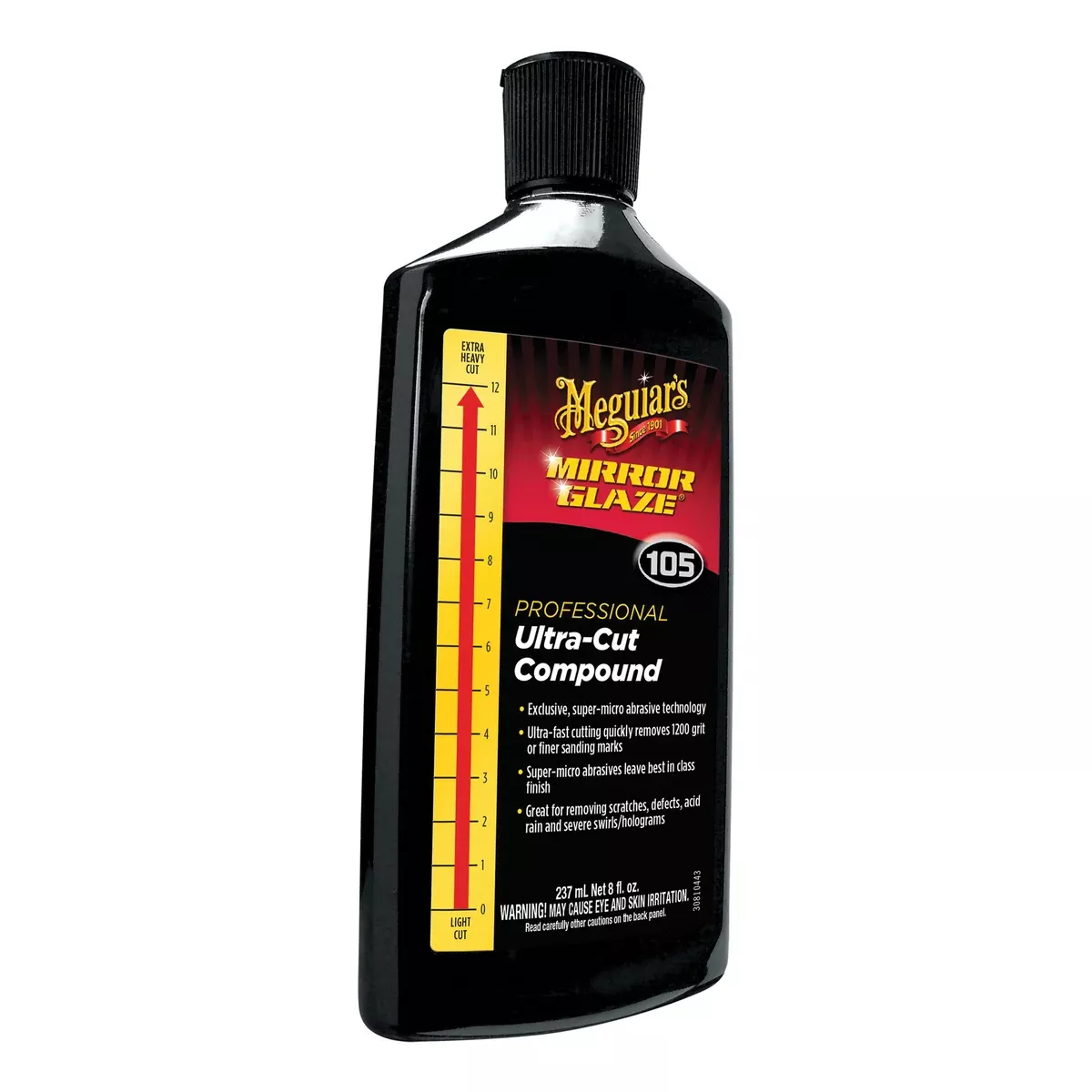 Meguiar's Mirror Glaze Ultra-Cut Compound 8 oz Creamy White Liquid
