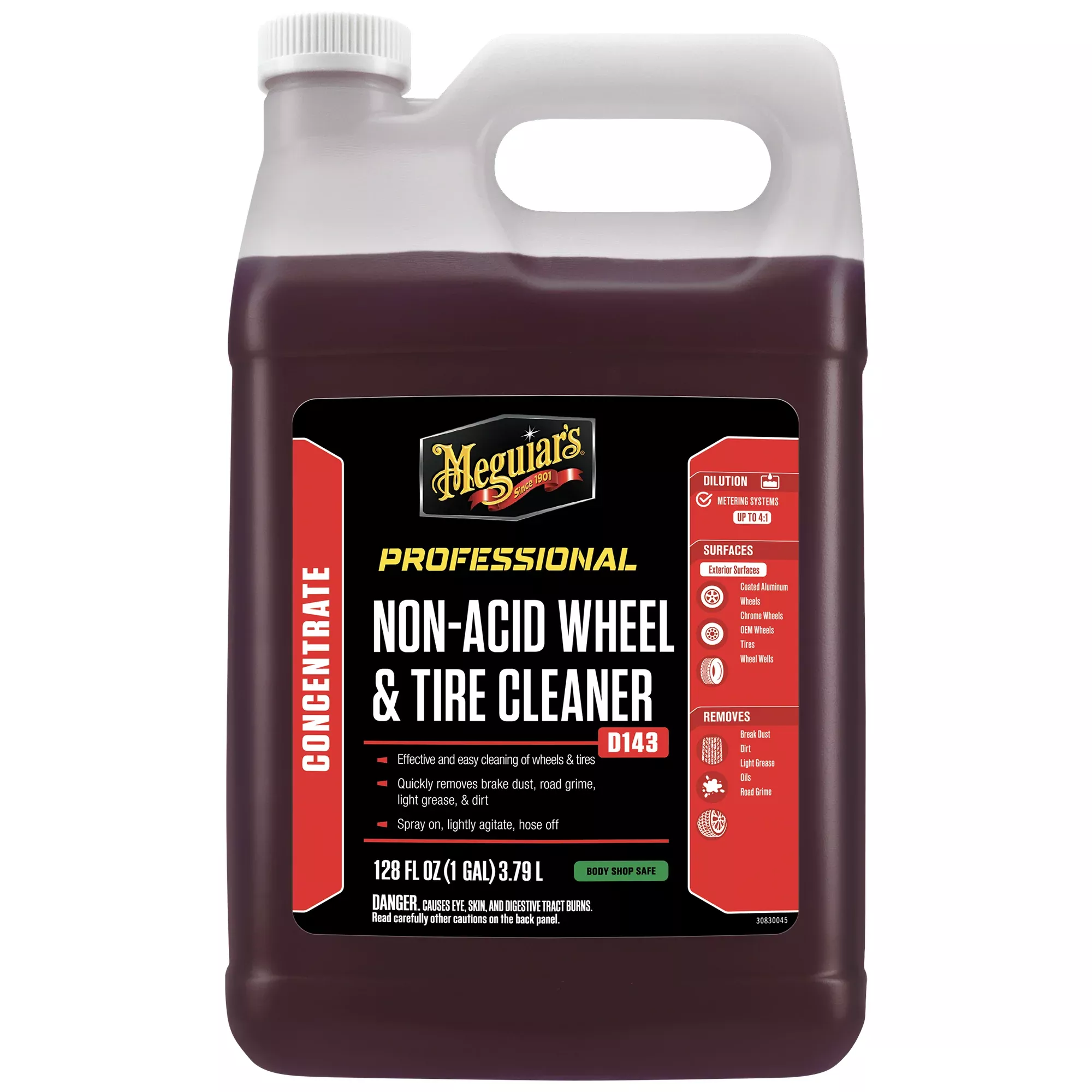 Meguiar's Professional Non-Acid Wheel & Tire Cleaner D143 - 1 gal