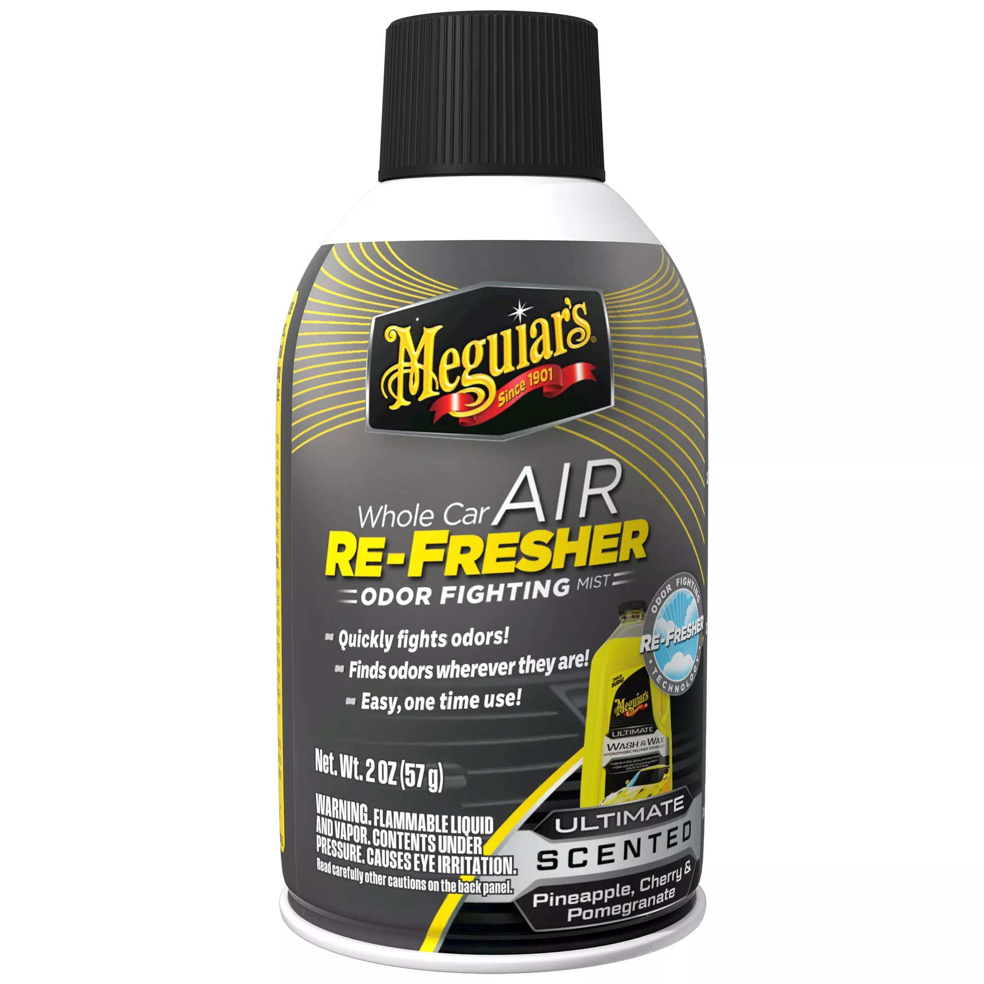 Meguiar's Whole Car Air Re-Fresher Odor Fighting Mist - Ultimate Scent (Pinapple, Cherry & Pomegranate) - 2 oz