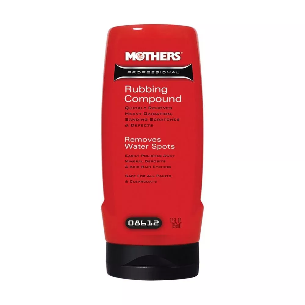 Mothers 08612 Professional Rubbing Compound, White, 12 oz Can