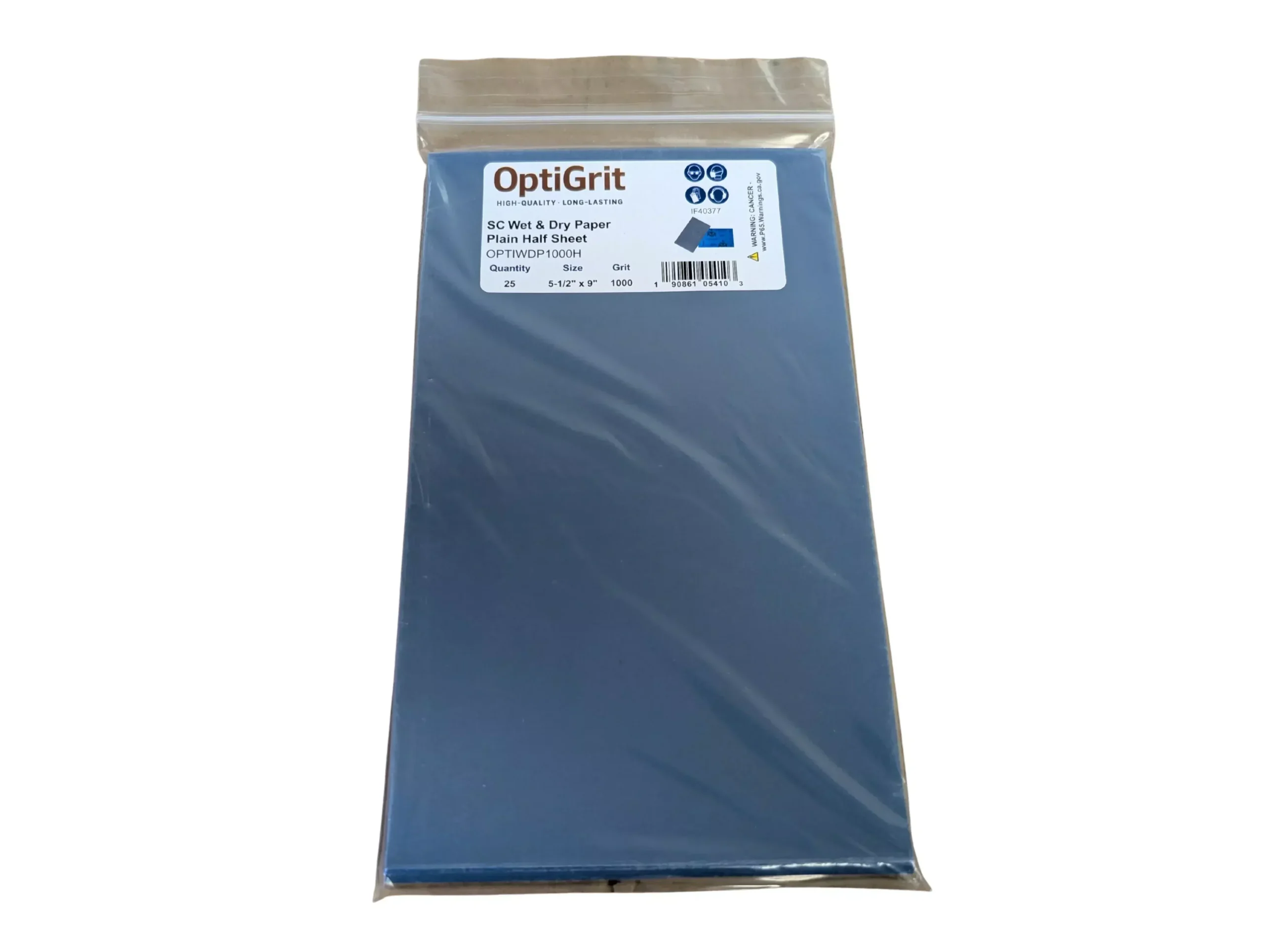 OptiGrit WetDry P1000 5-1/2" x 9" Waterproof Sanding Sheets –(25/pk)