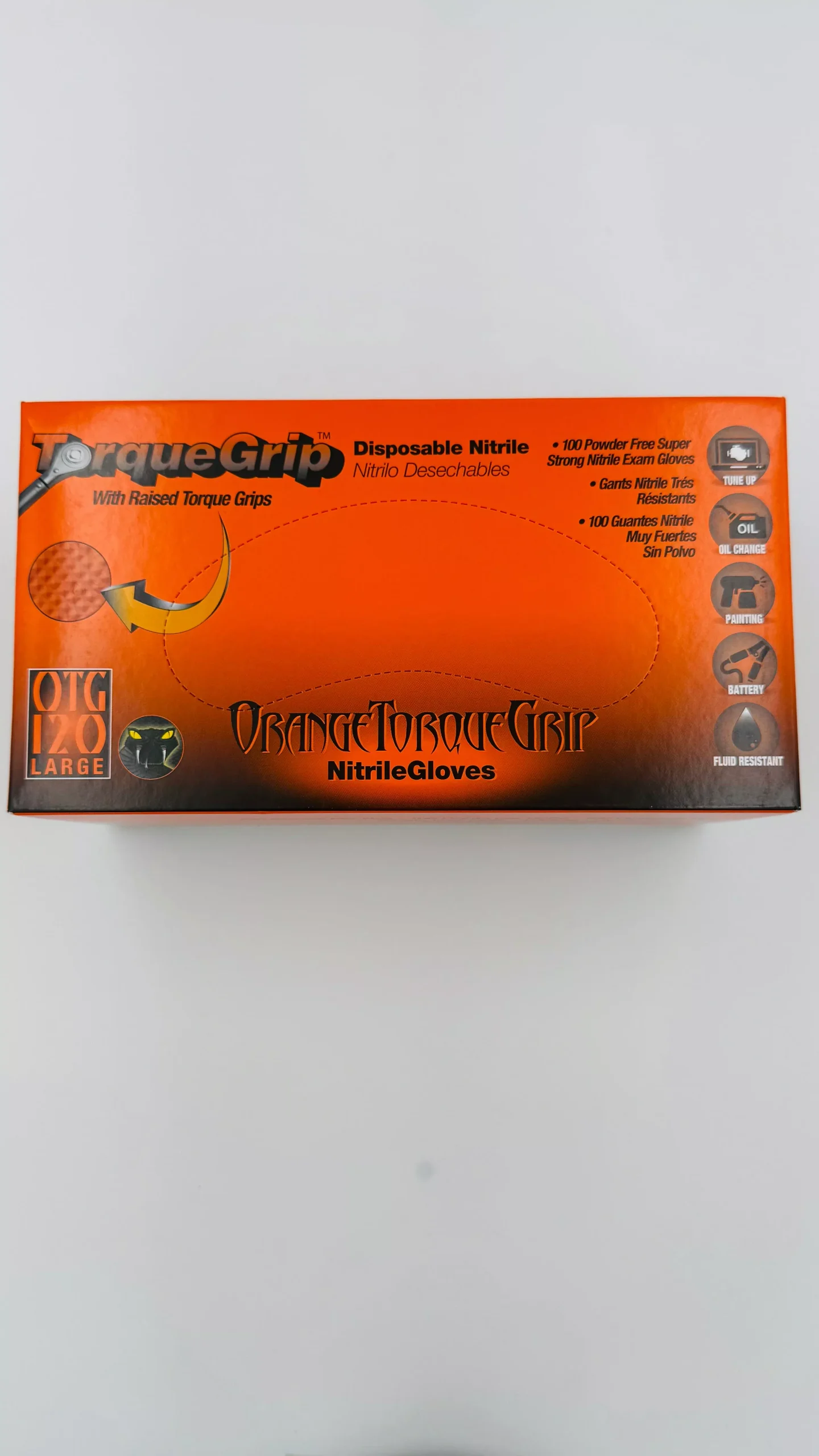 Orange Torque 8 MIL Nitrile Large Box