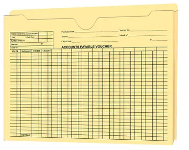 A/P Voucher Envelope - 1" Expandable, 11 3/4" x 9 1/2", 50 Per Carton