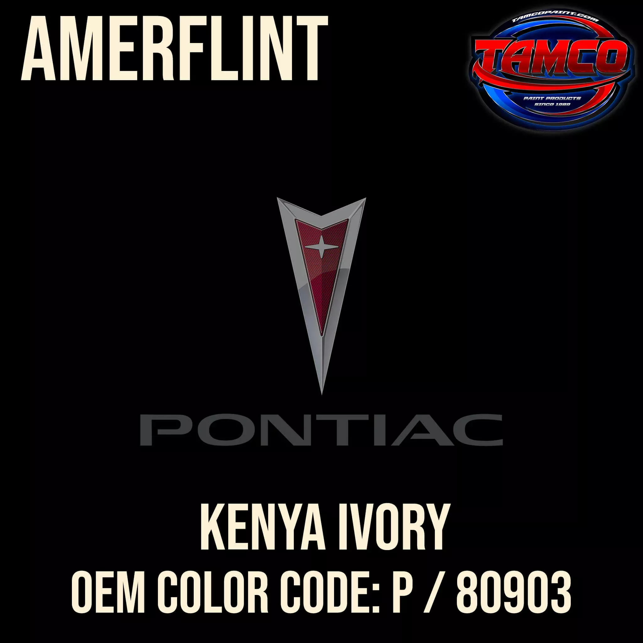 Pontiac Kenya Ivory | P / 80903 | 1957 | OEM Amerflint II Series Single Stage