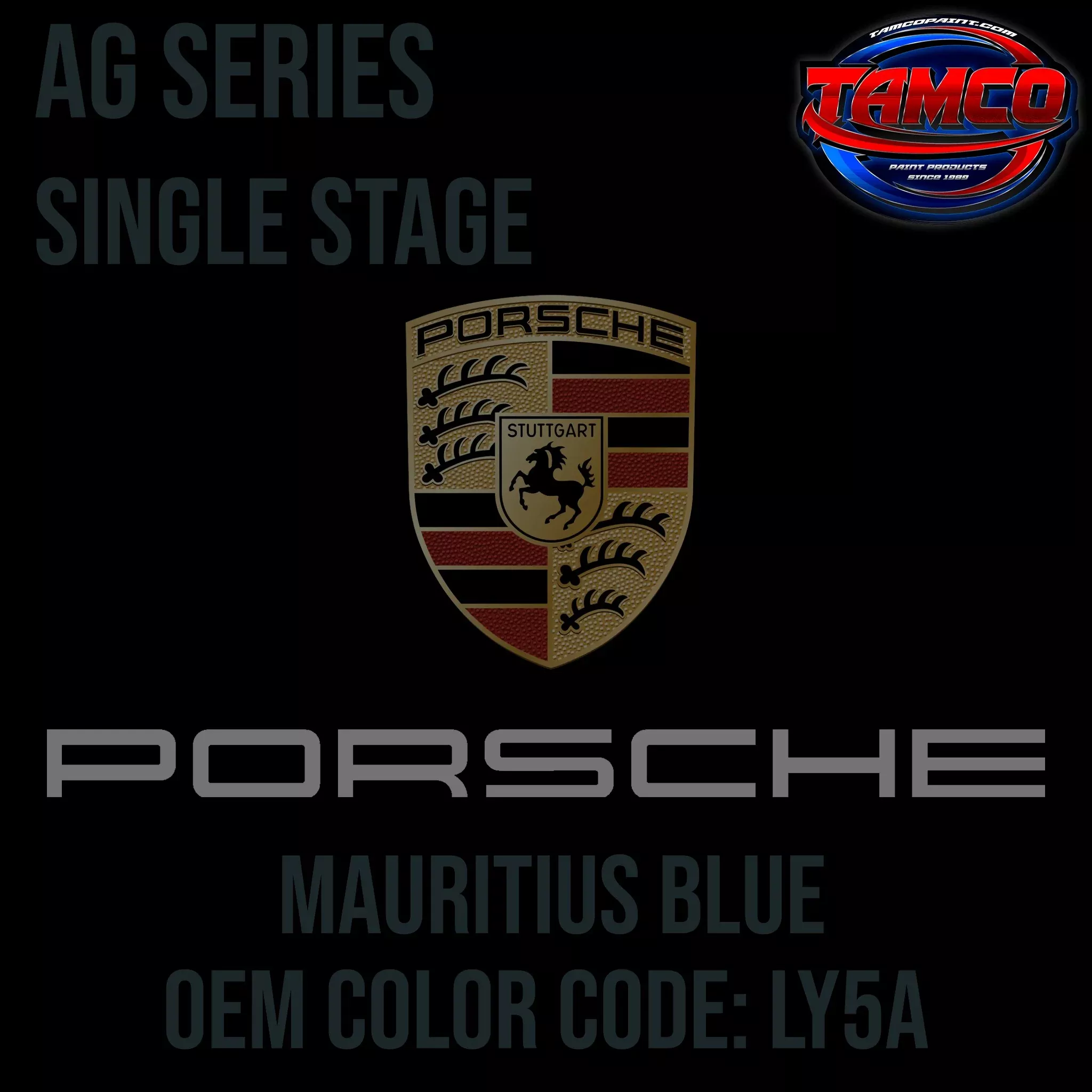 Porsche Mauritius Blue | LY5A | 1980-1981 | OEM AG Series Single Stage