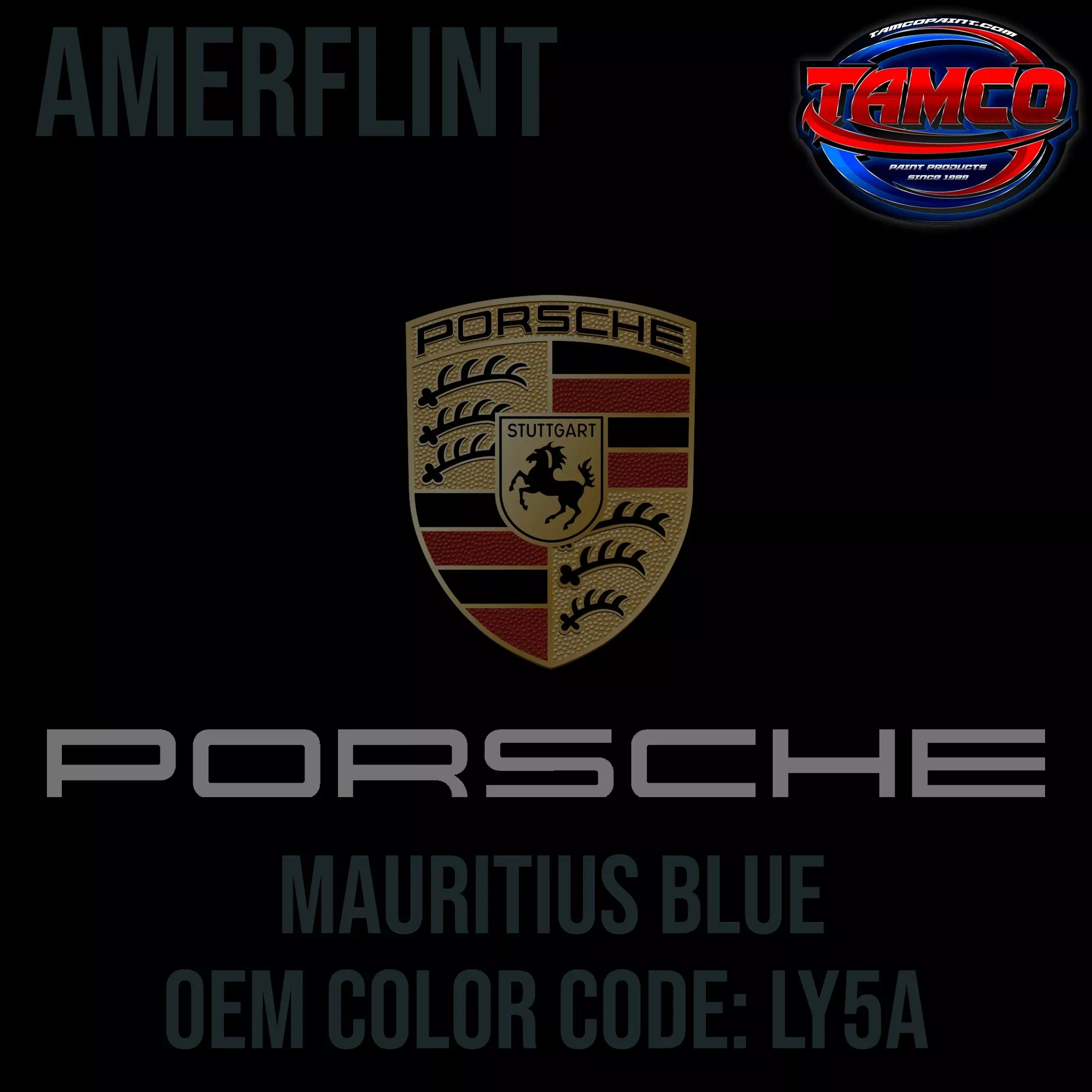 Porsche Mauritius Blue | LY5A | 1980-1981 | OEM Amerflint II Series Single Stage
