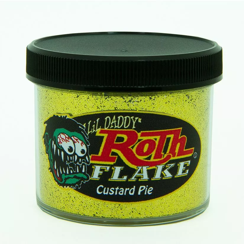 Roth MRF111 Custard Pie Solid Metal Flake, Monster .025 Size, 2oz Jar