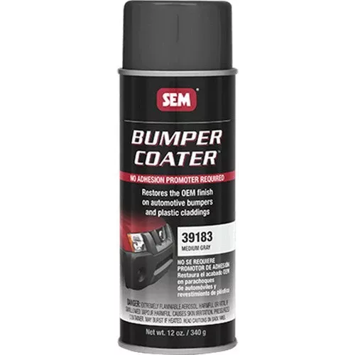 SEM BUMPER COATER 39183 Trim Paint, 16 oz Aerosol Can, Medium Gray, 20 sq-ft Coverage, 5 to 10 min C