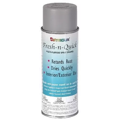SEYMOUR 11-10 Fresh-N-Quick Flat Black Enamel Spray Paint 16 oz, 12 sq-ft Coverage for primed