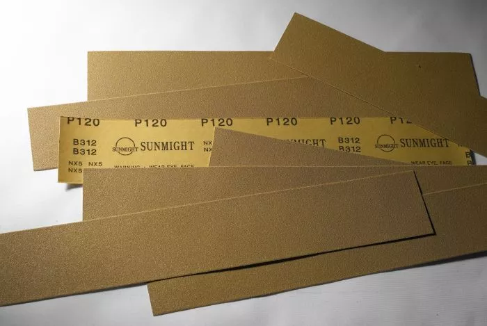 Sunmight Gold File Sheet P120 05108, 2-3/4"×17-1/2", Open Coated