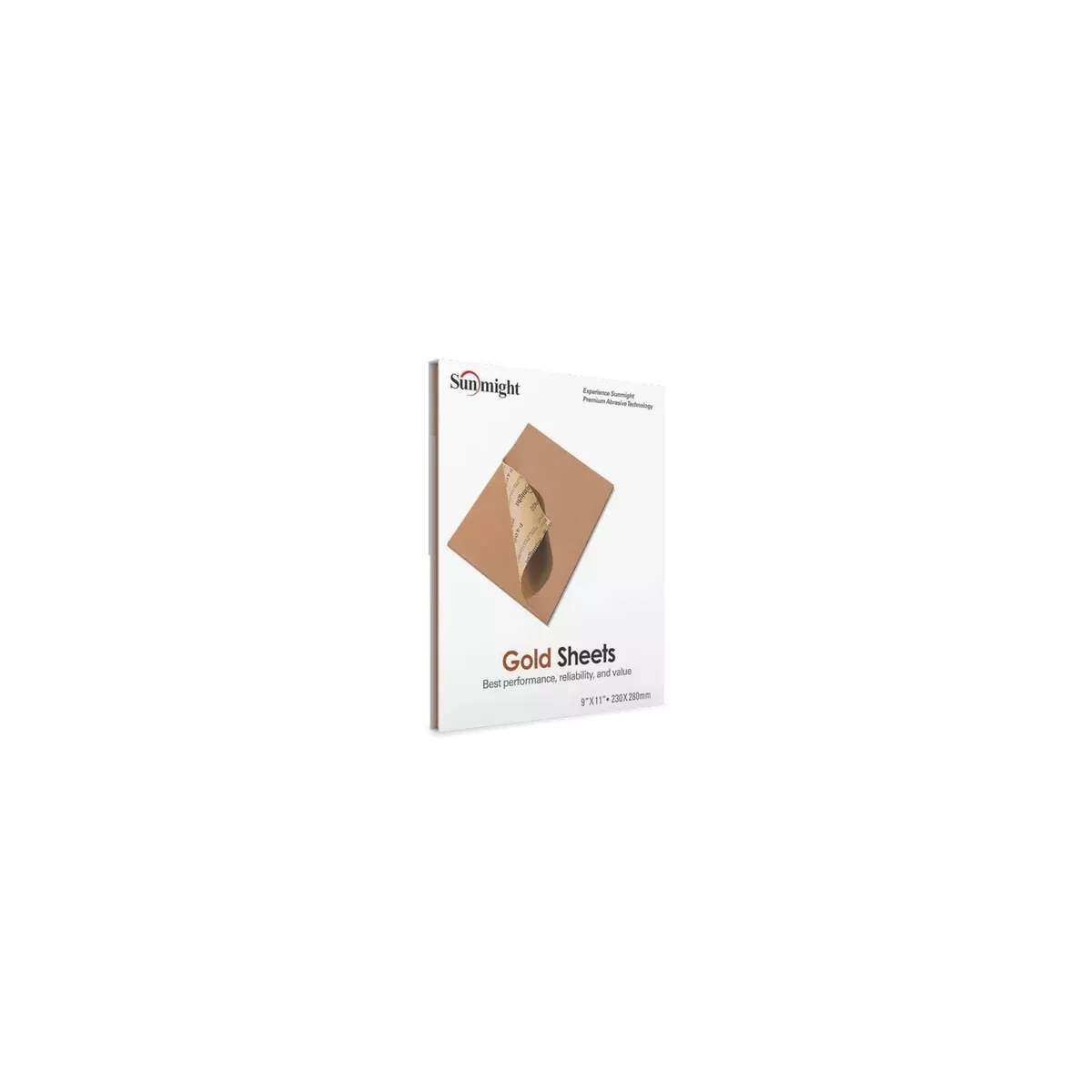 Sunmight Gold Sanding Sheet P500 9×11 in, 50 pcs