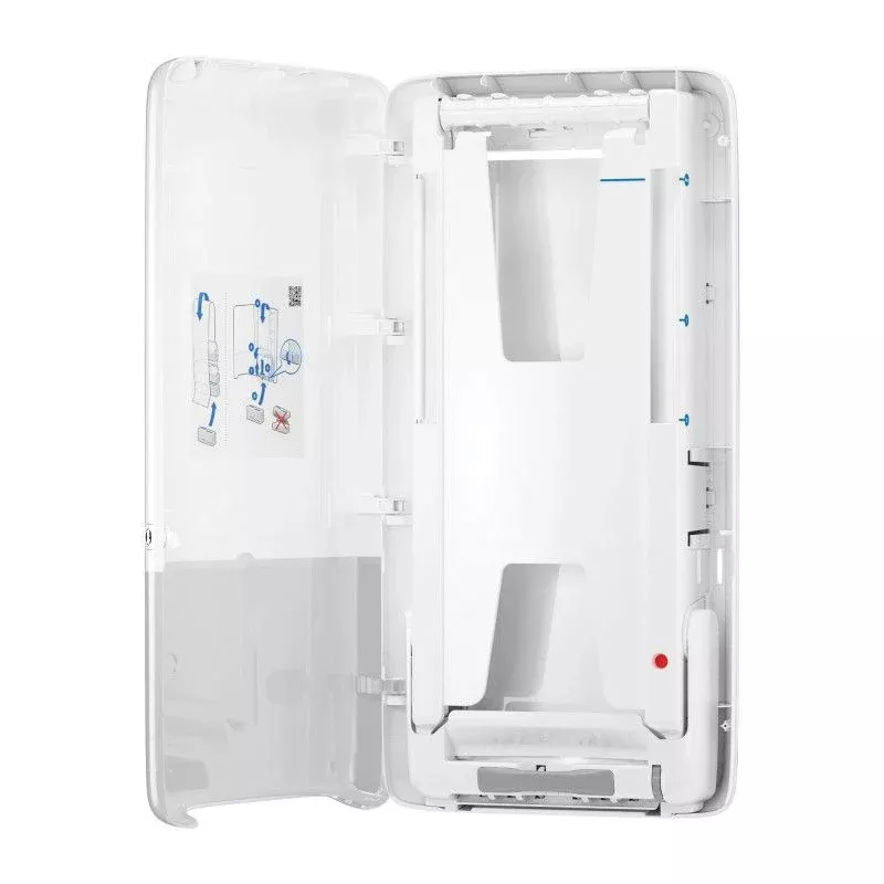 Tork 552520 PeakServe Continuous Hand Towel Dispenser White Plastic High Capacity 2100 Towels