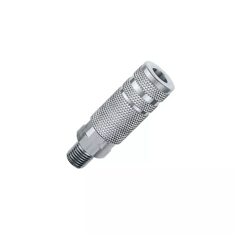 Tru‑Flate 13-424 Carded Lincoln Coupler 1/4 in MNPT Steel, Steel Construction
