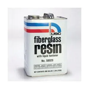 USC 58020 Fiberglass Resin 1 gal Amber Liquid Can