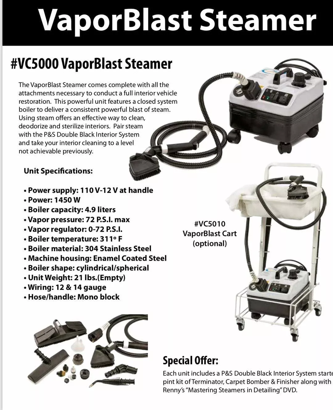 VaporLux VaporBlast Steamer