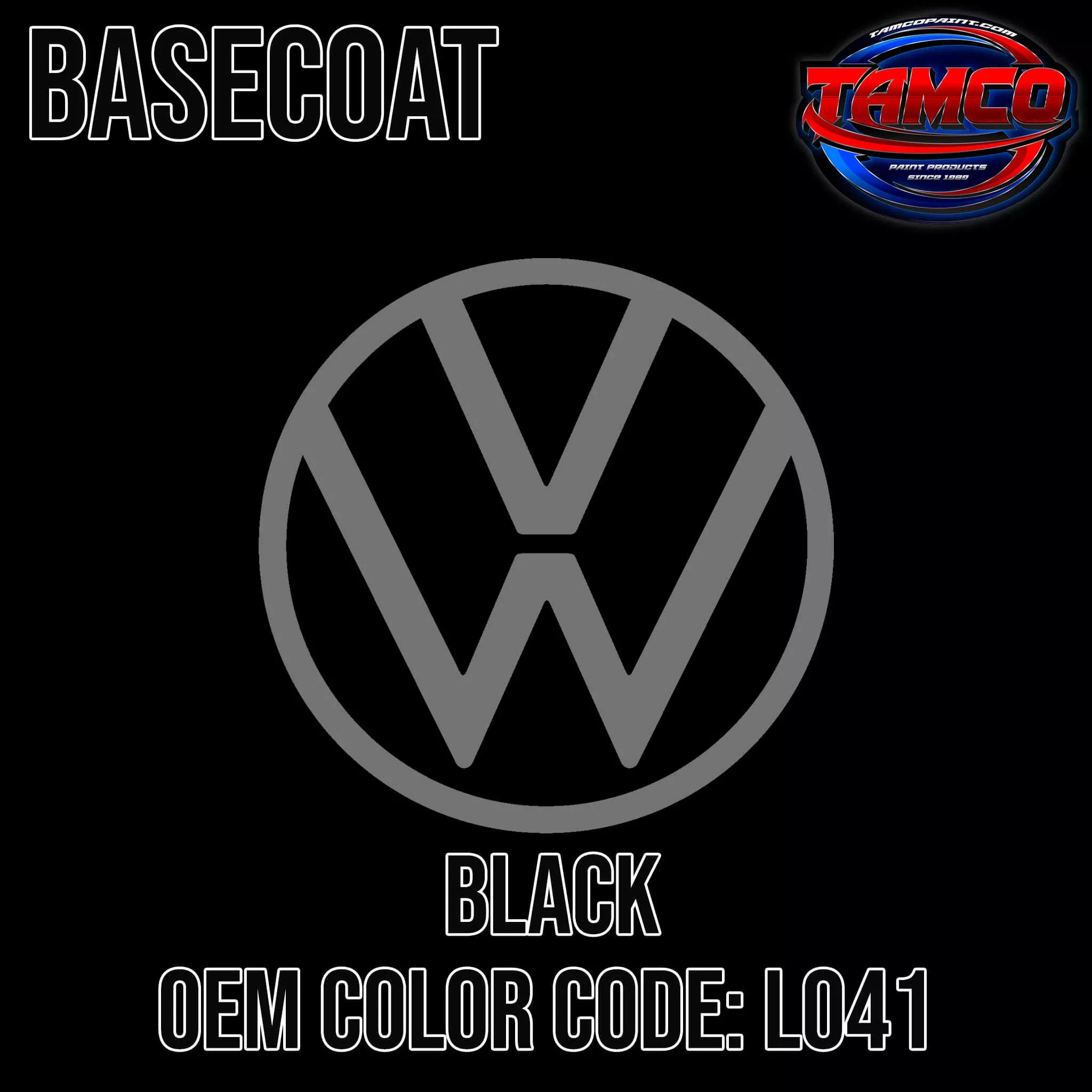 Volkswagen Black | LO4I | 1986-1988 | OEM Basecoat