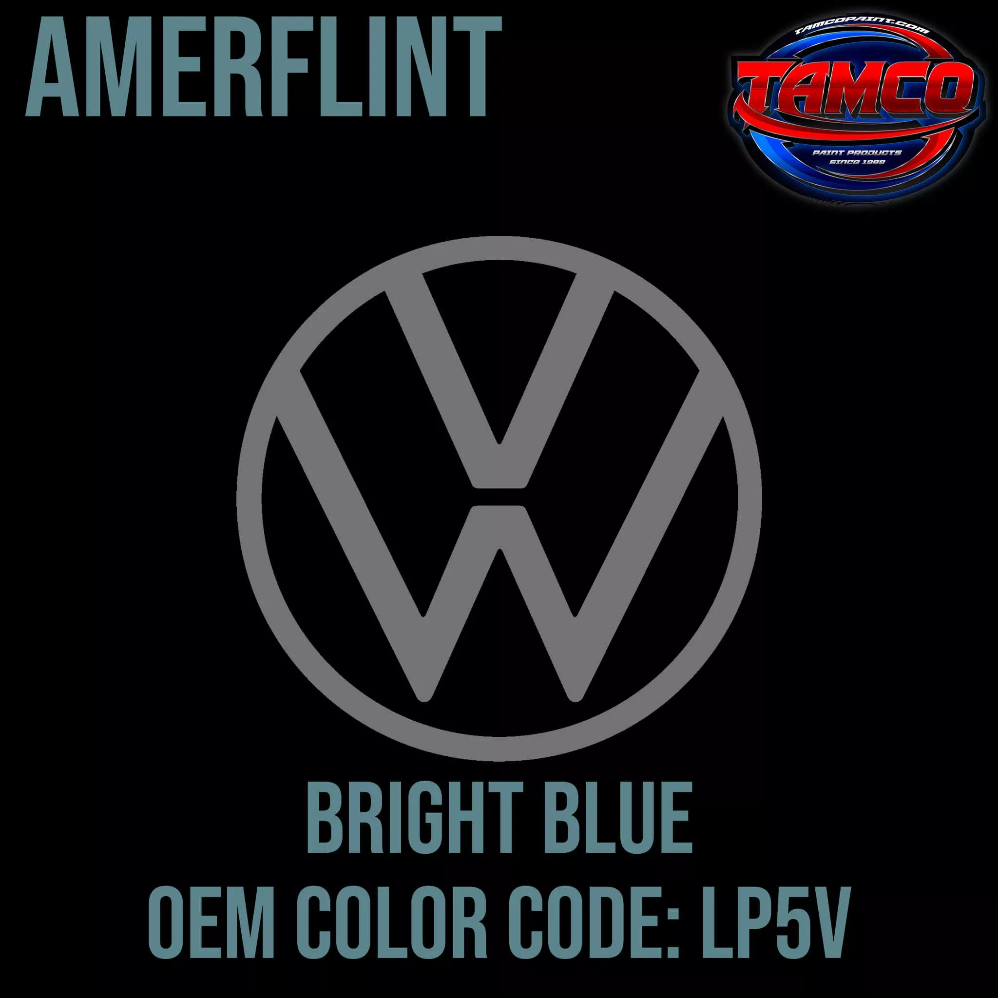 Volkswagen Bright Blue | LP5V | 1989 | OEM Amerflint II Series Single Stage
