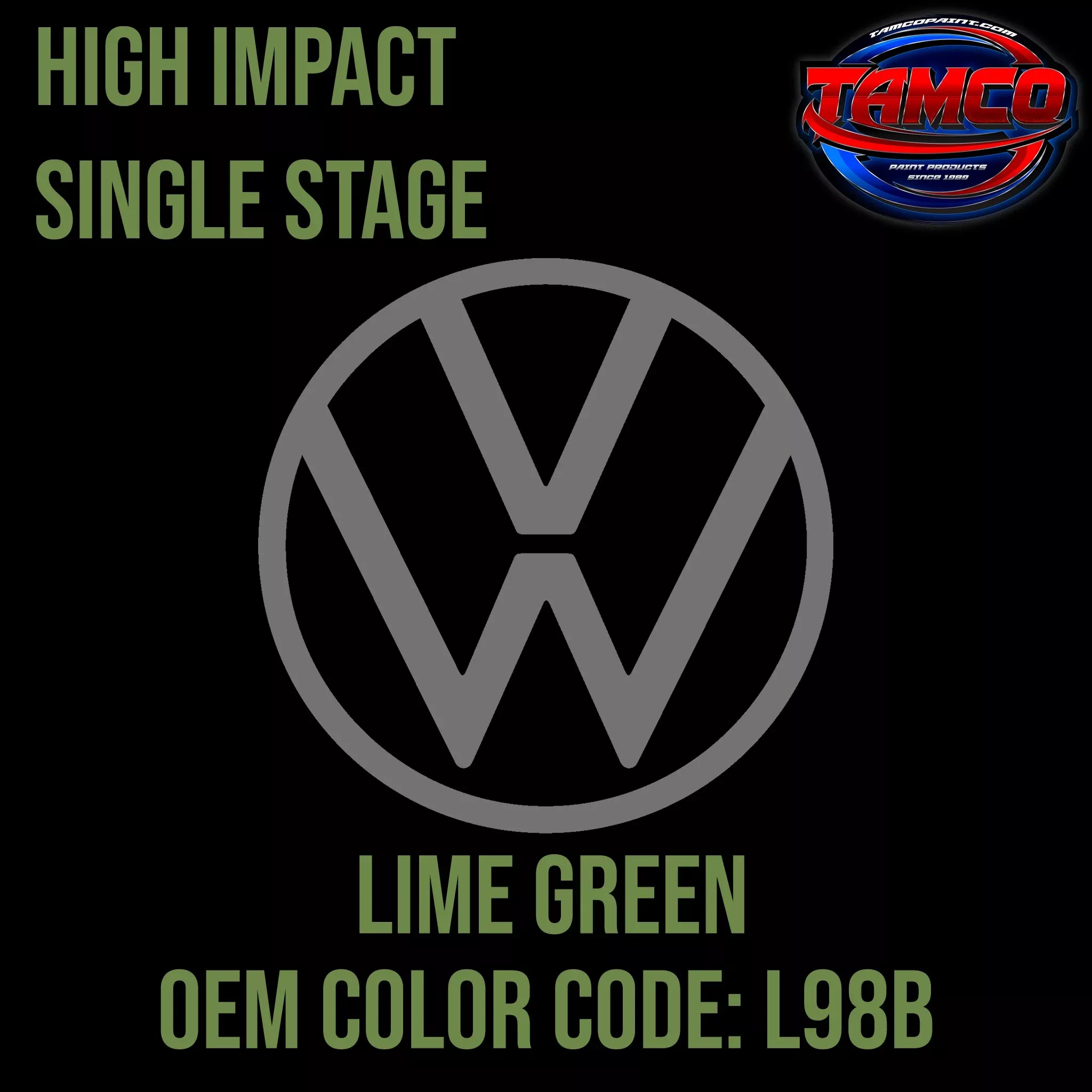 Volkswagen Lime Green | L98B | 1975-1977 | OEM High Impact Series Single Stage