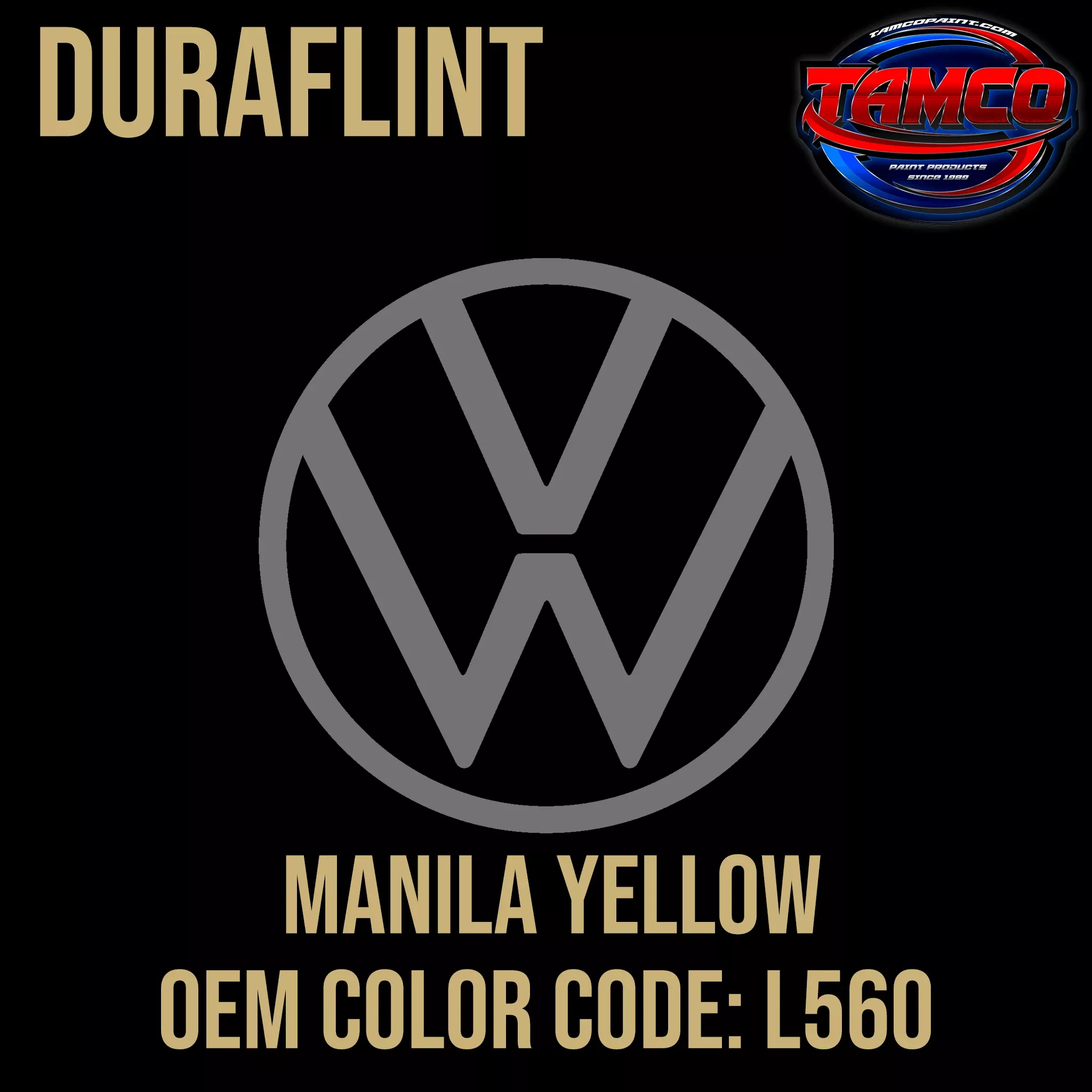 Volkswagen Manila Yellow | L560 | 1962-1966 | OEM DuraFlint Series Single Stage