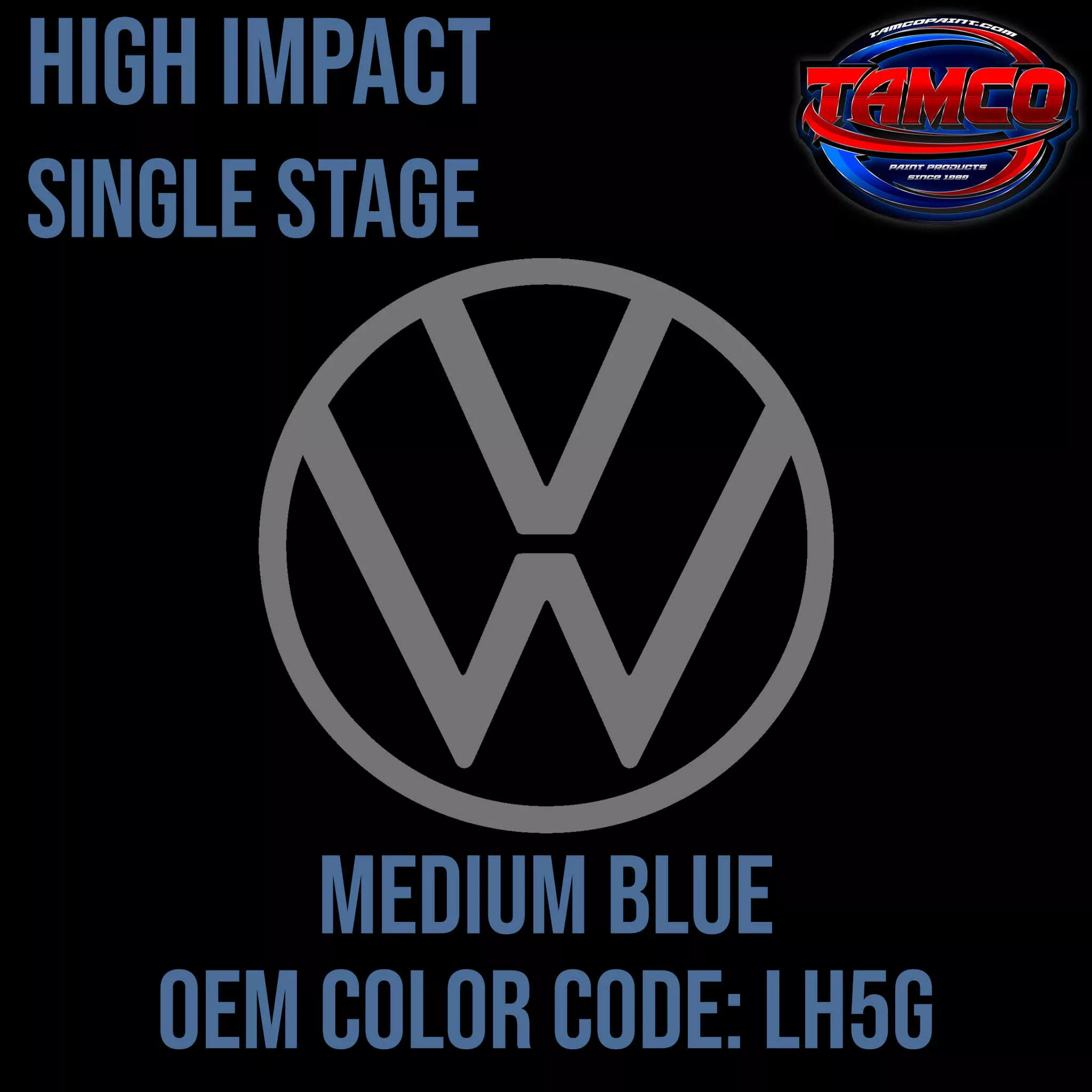 Volkswagen Medium Blue | LH5G | 1979-2000 | OEM High Impact Series Single Stage