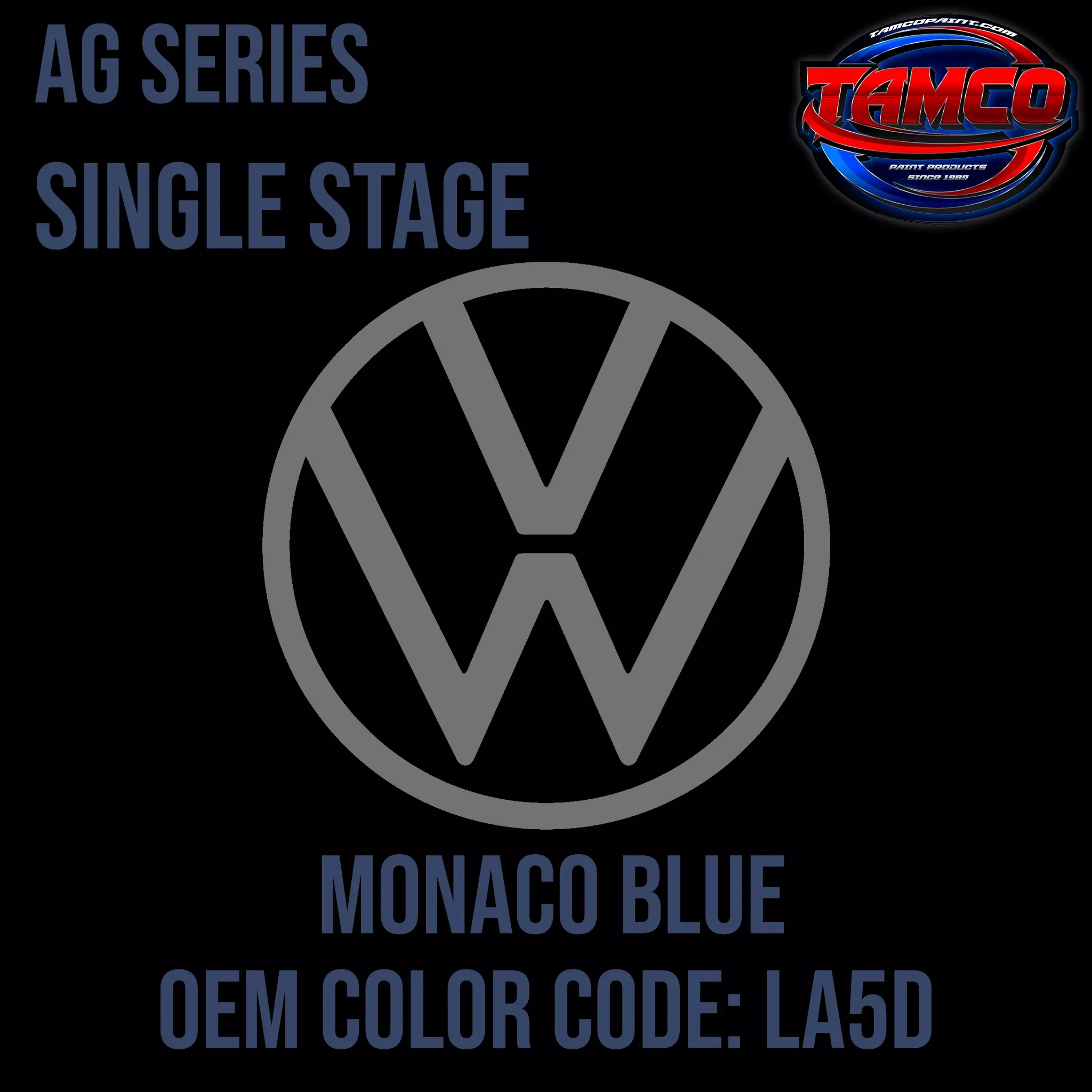 Volkswagen Monaco Blue | LA5D | 1983-1984 | OEM AG Series Single Stage