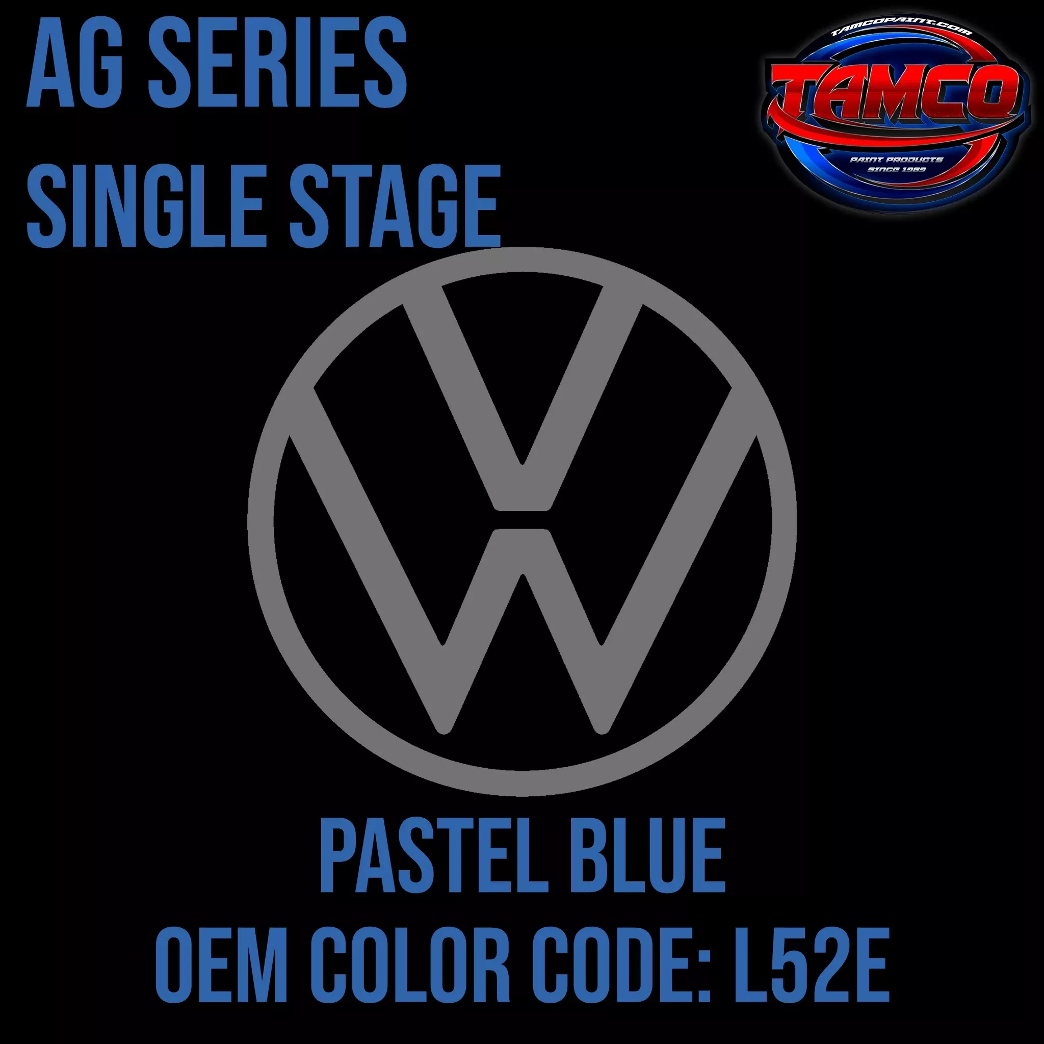 Volkswagen Pastel Blue | L52E | 1970-1971 | OEM AG Series Single Stage