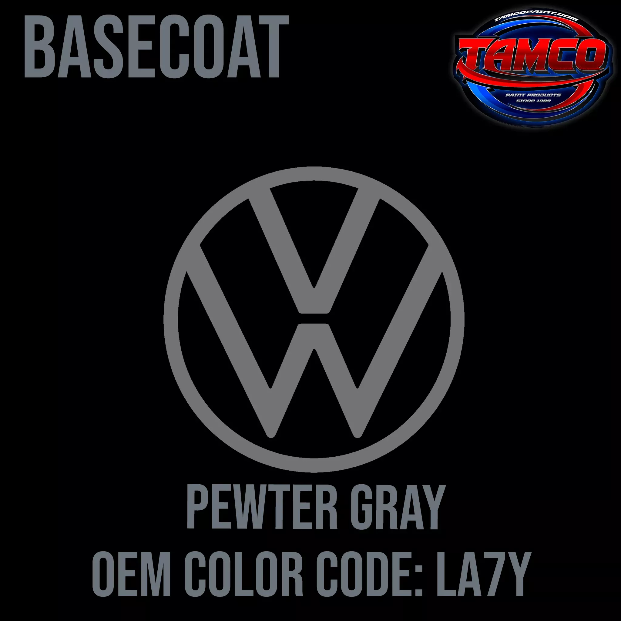 Volkswagen Pewter Gray | LA7Y | 1984-1994 | OEM Basecoat