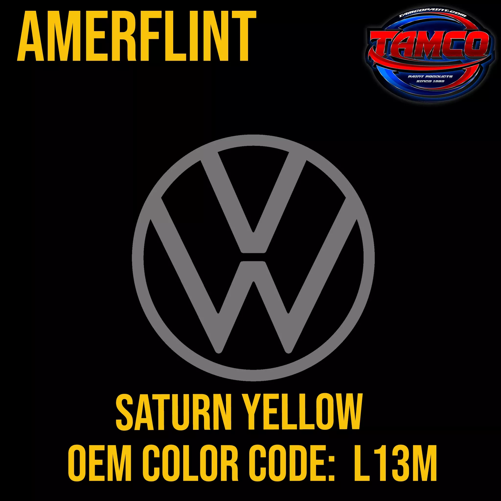 Volkswagen Saturn Yellow | L13M | 972-1974 | OEM Amerflint II Series Single Stage