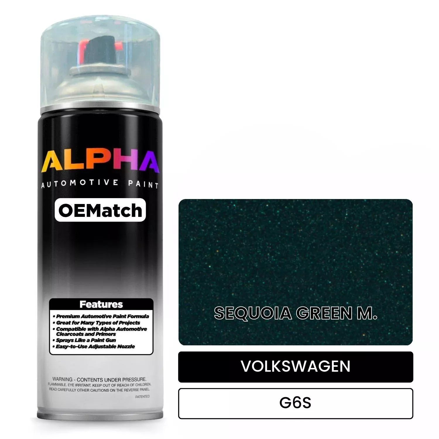 VOLKSWAGEN Sequoia Green Metallic G6S | OEMatch Automotive Spraycan