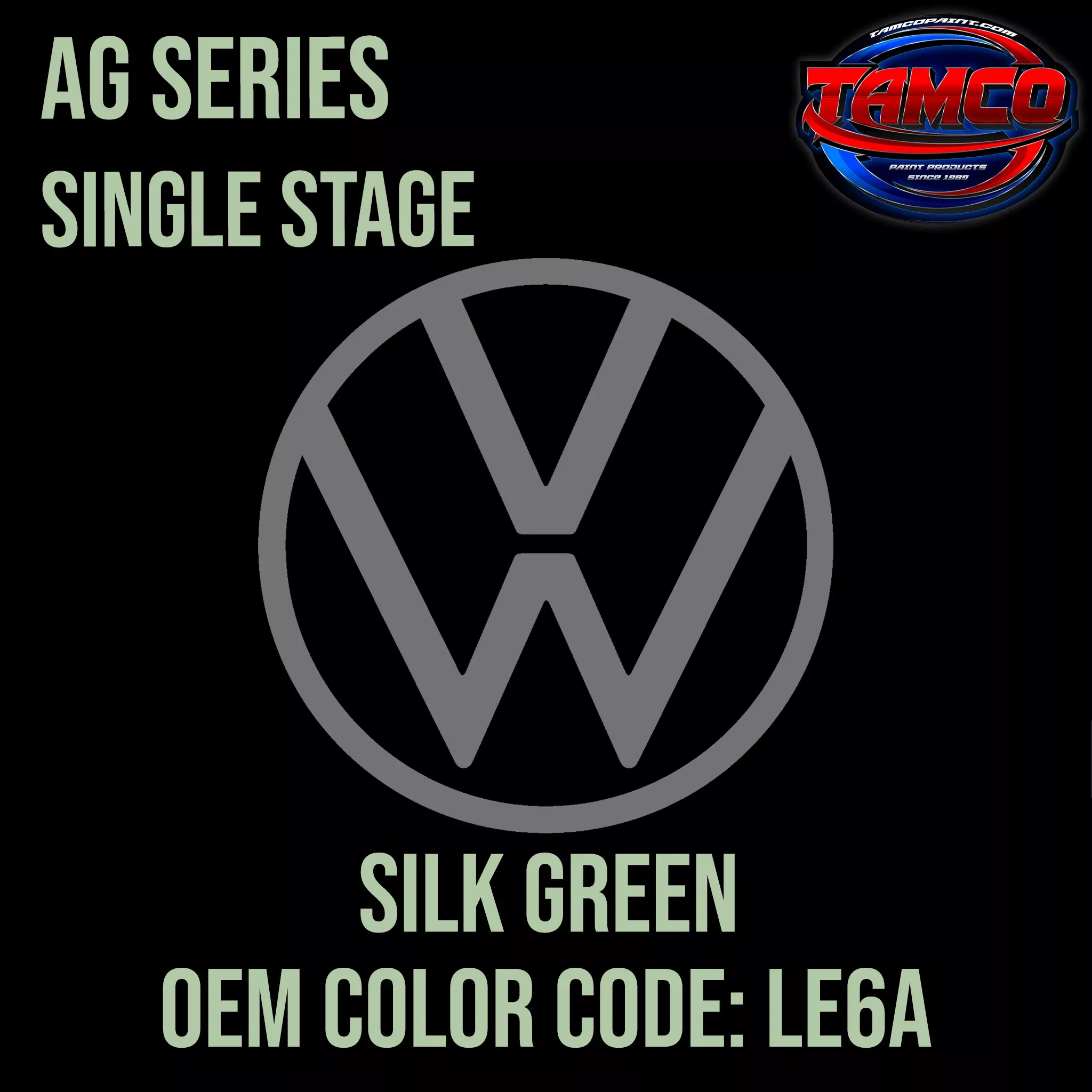 Volkswagen Silk Green | LE6A | 1979 | OEM AG Series Single Stage