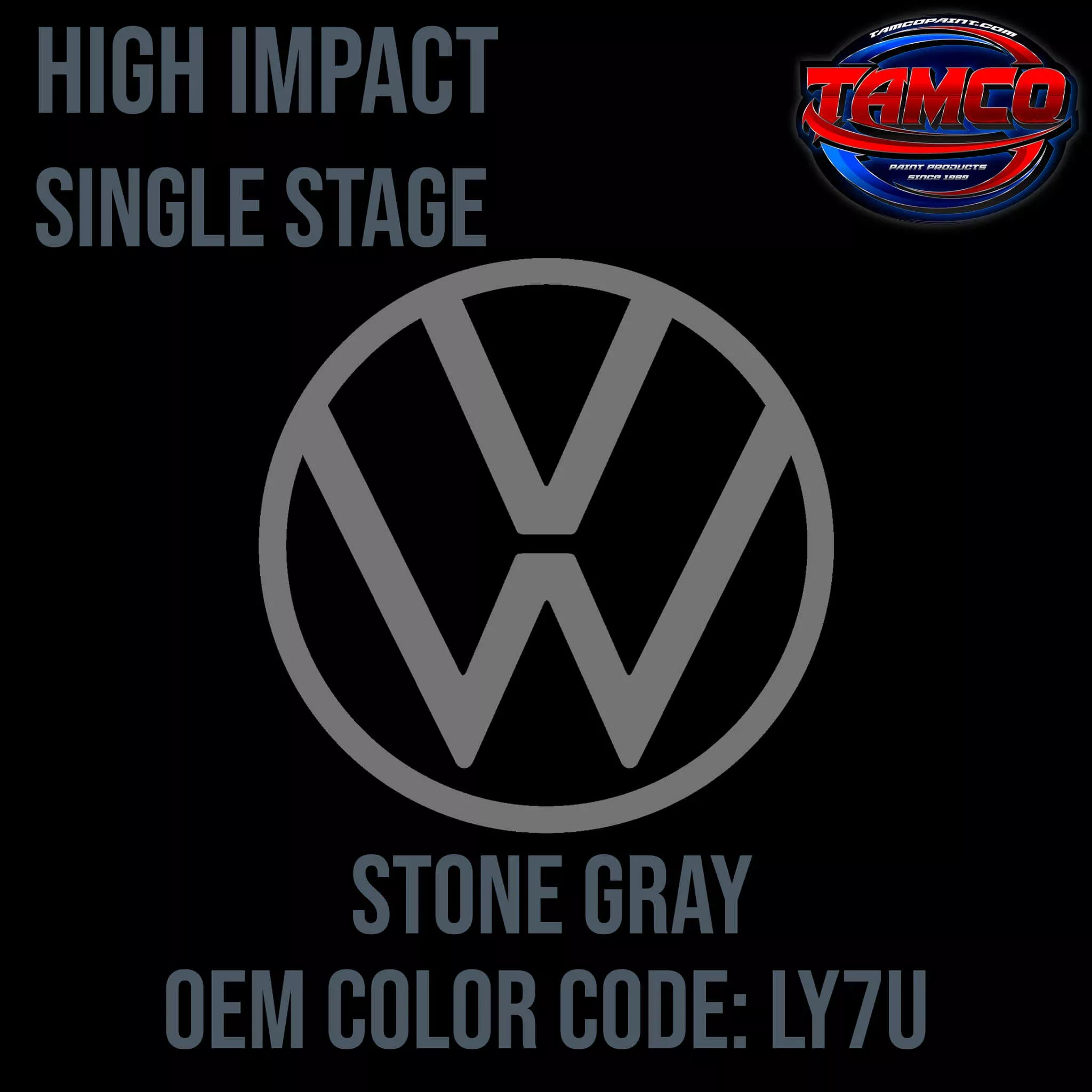 Volkswagen Stone Gray | LY7U | 1985-1990 | OEM High Impact Series Single Stage