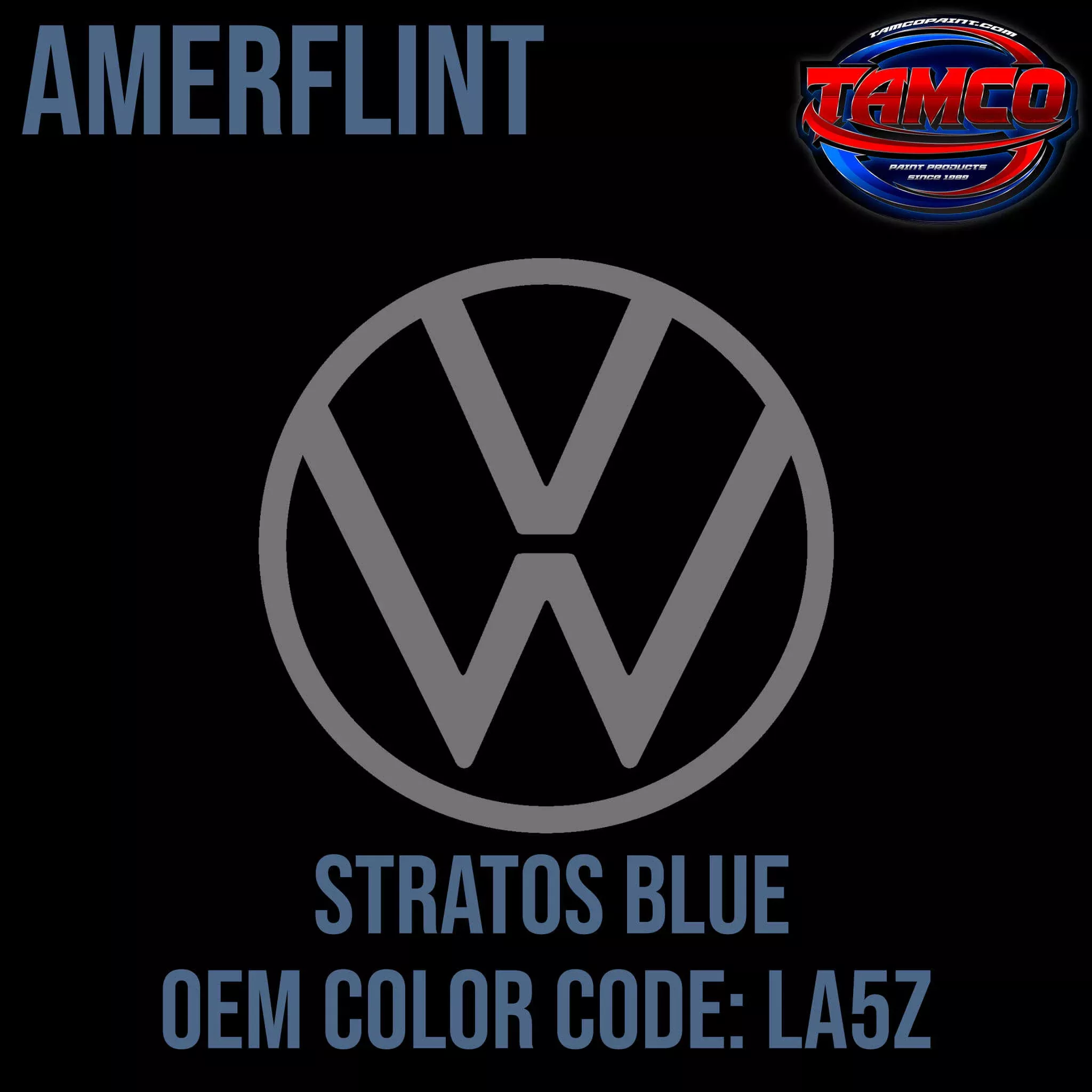 Volkswagen Stratos Blue | LE5M | 1988-1989 | OEM Amerflint II Series Single Stage