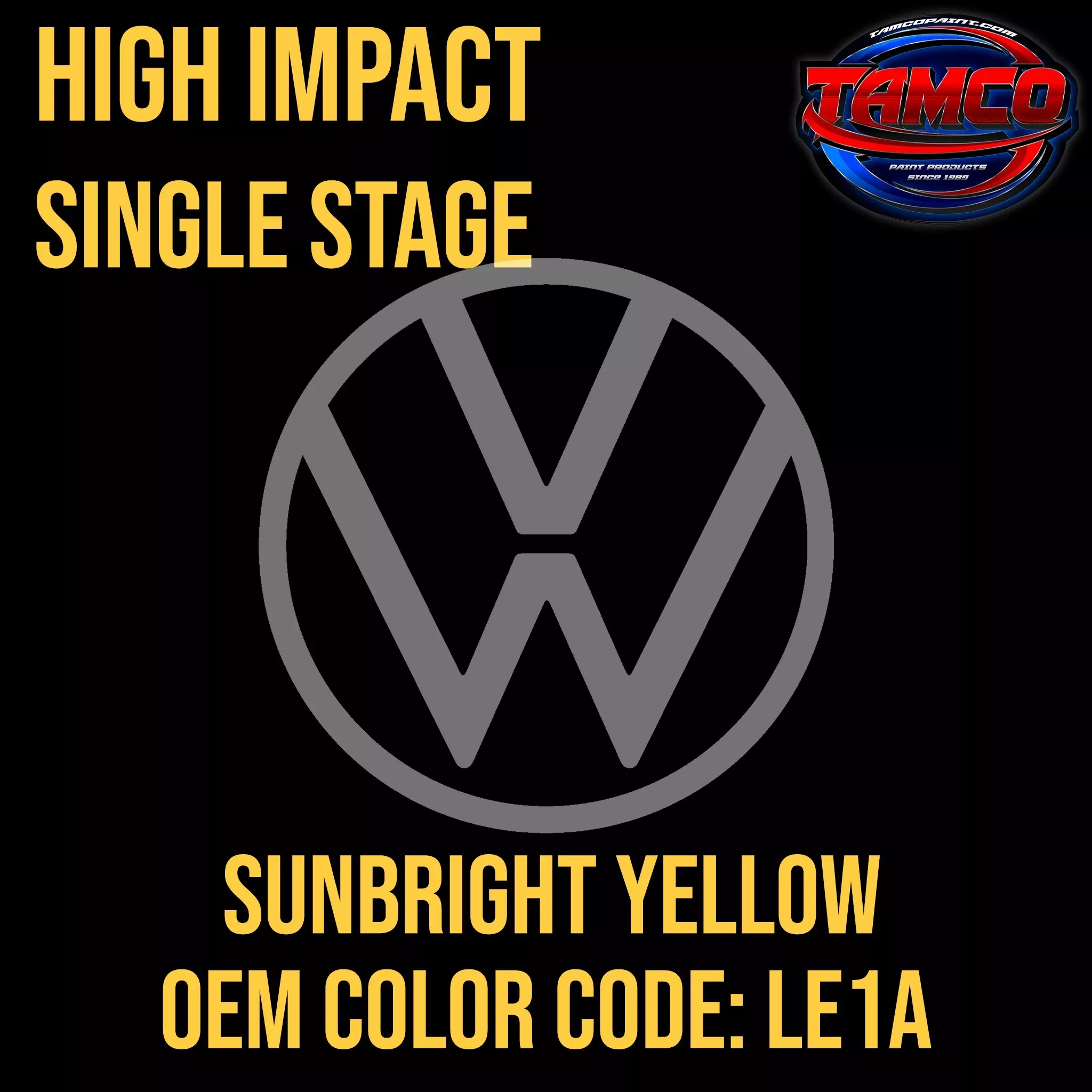 Volkswagen Sunbright Yellow | LE1A | 1979-1980 | OEM High Impact Series Single Stage