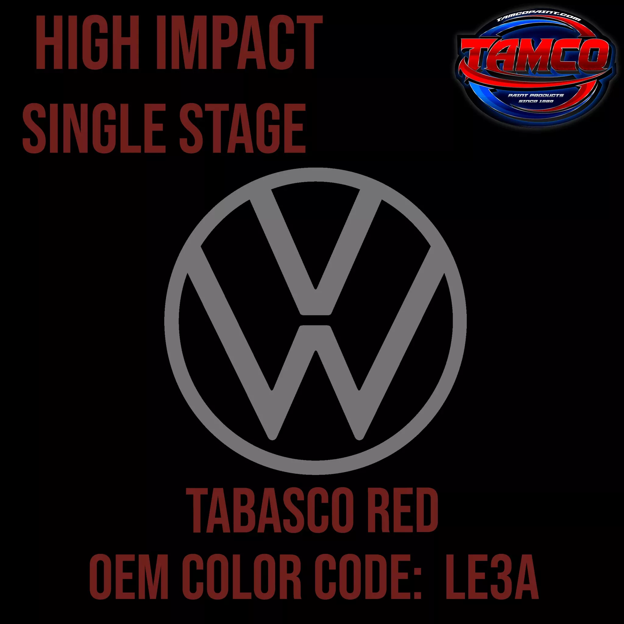 Volkswagen Tabasco Red | LE3A | 1979-1980 | OEM High Impact Series Single Stage