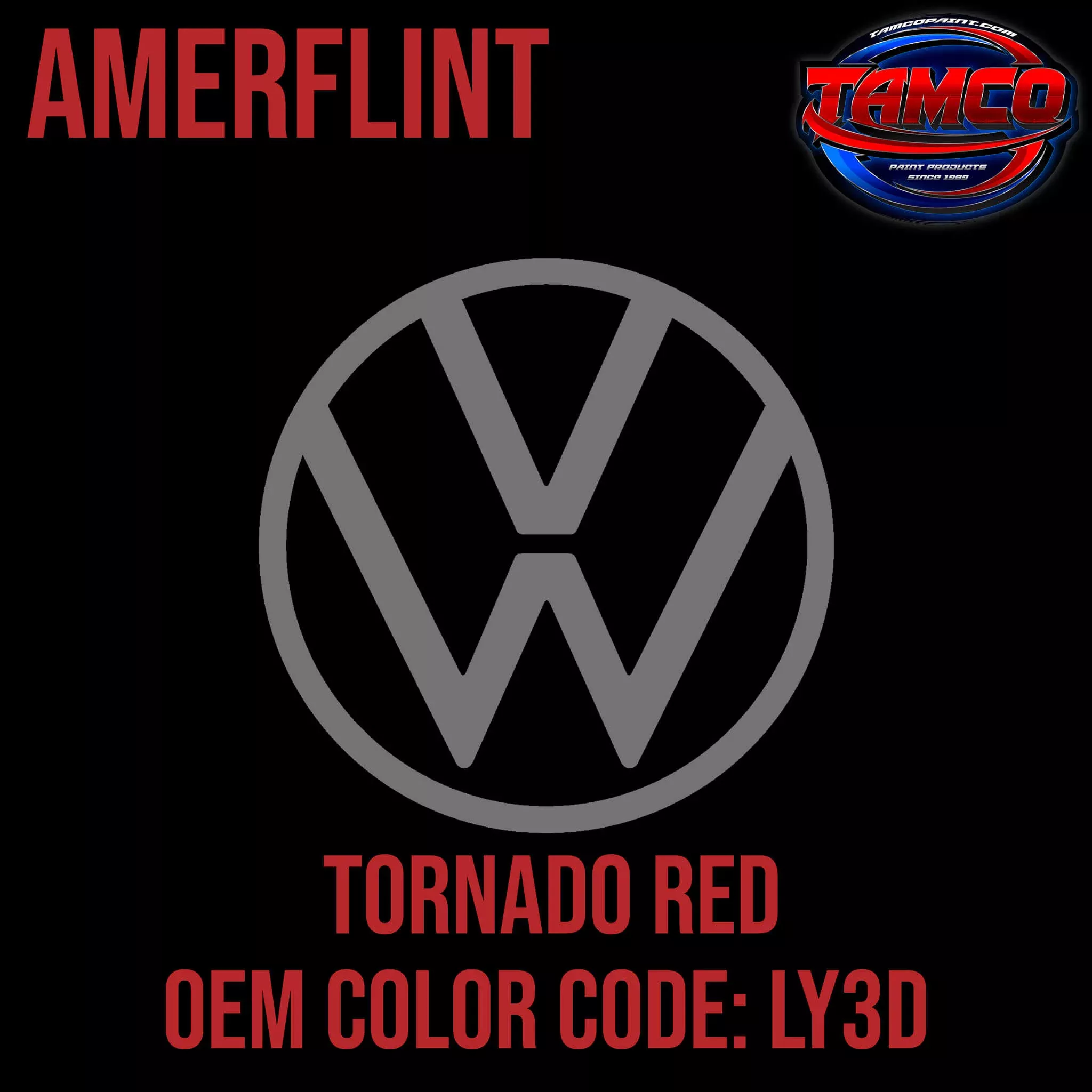 Volkswagen Tornado Red | LY3D | 1983-2008 | OEM Amerflint II Series Single Stage
