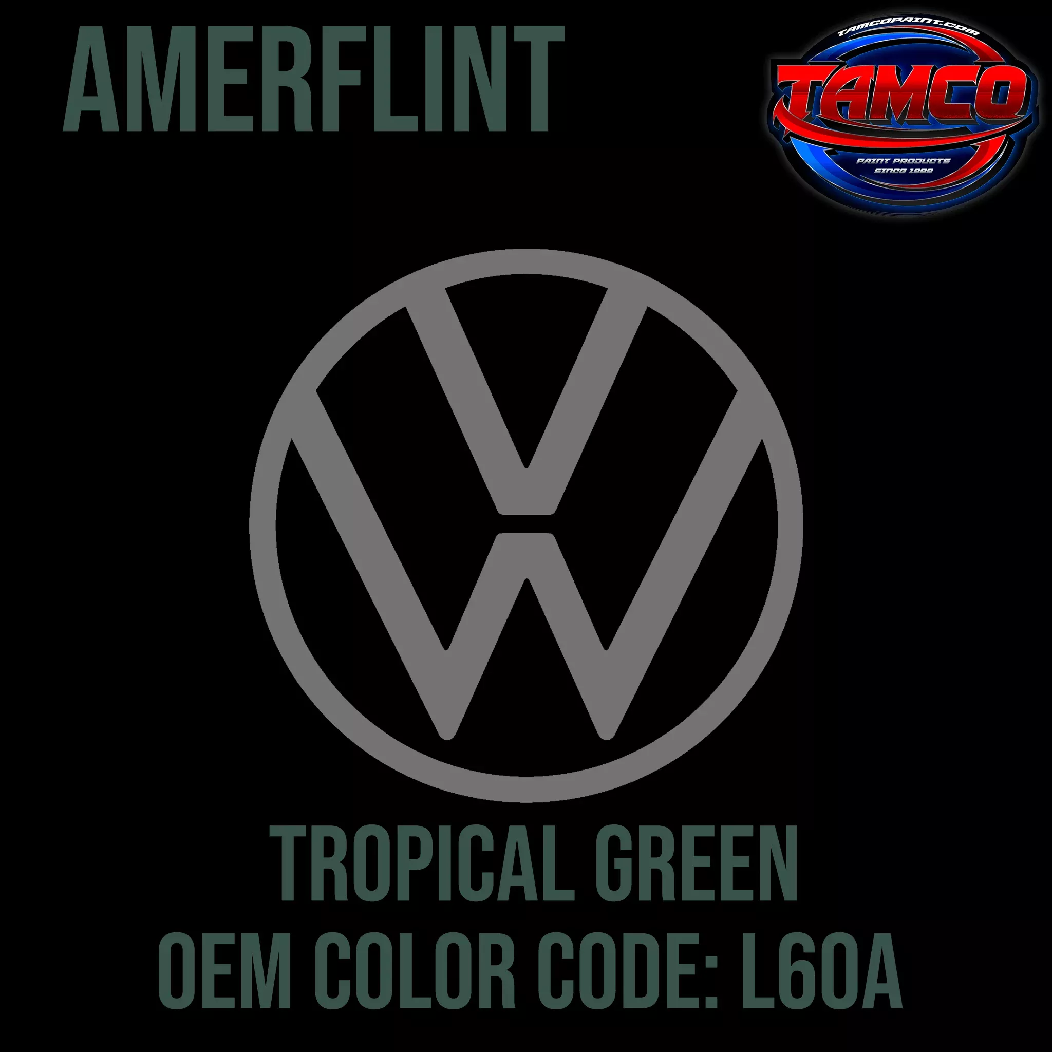 Volkswagen Tropical Green | L60A | 1974 | OEM Amerflint II Series Single Stage
