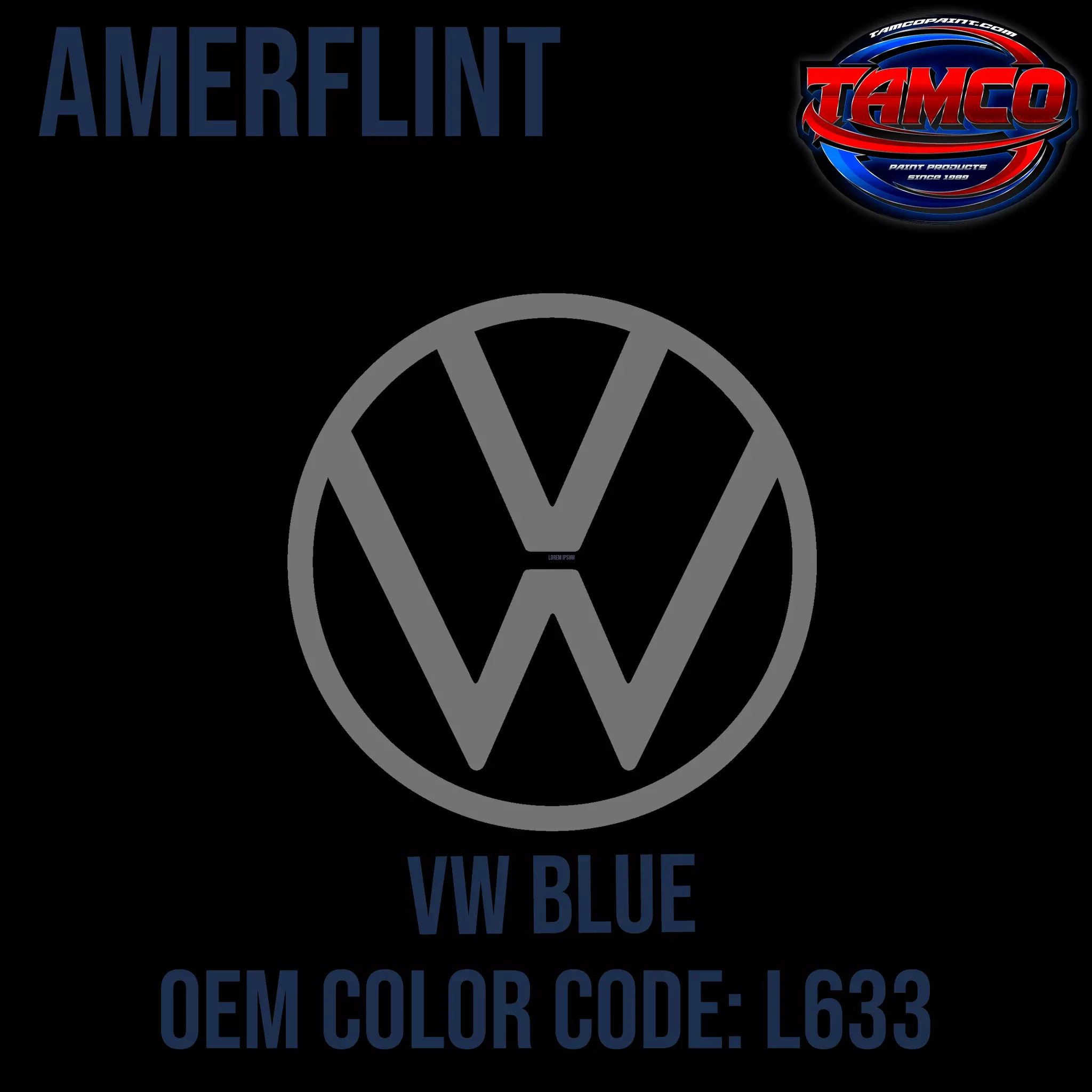 Volkswagen VW Blue | L633 | 1966-1968 | OEM Amerflint II Series Single Stage