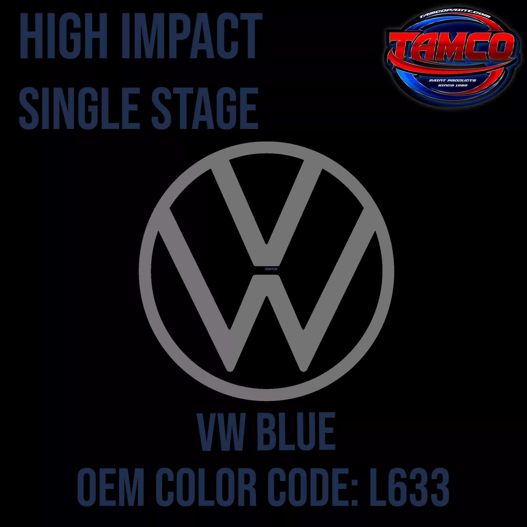 Volkswagen VW Blue | L633 | 1966-1968 | OEM High Impact Series Single Stage