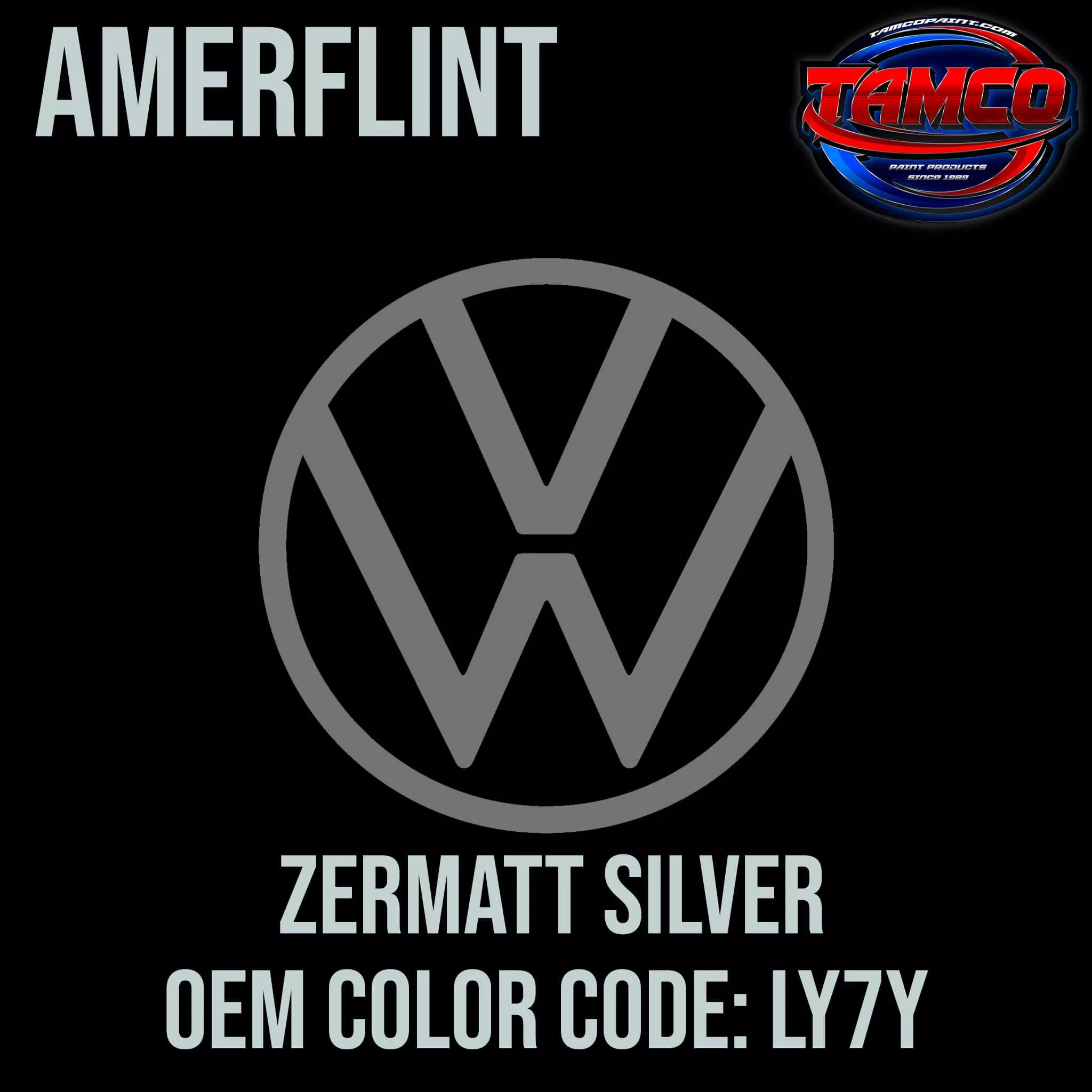 Volkswagen Zermatt Silver | LY7Y | 1983-1990 | OEM Amerflint II Series Single Stage