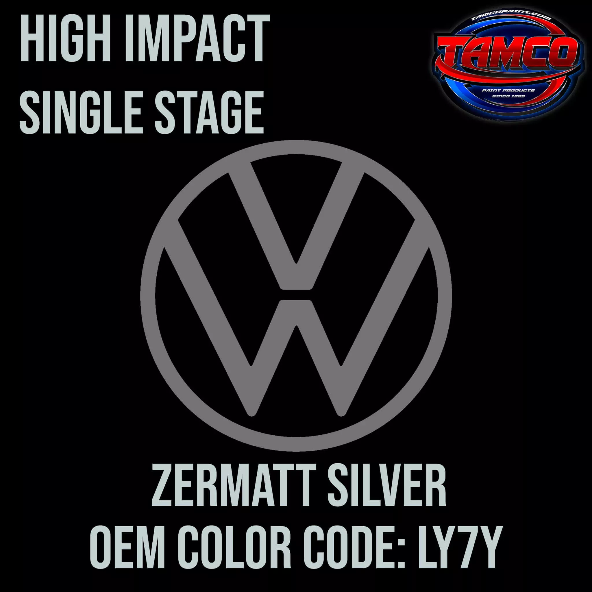 Volkswagen Zermatt Silver | LY7Y | 1983-1990 | OEM High Impact Series Single Stage