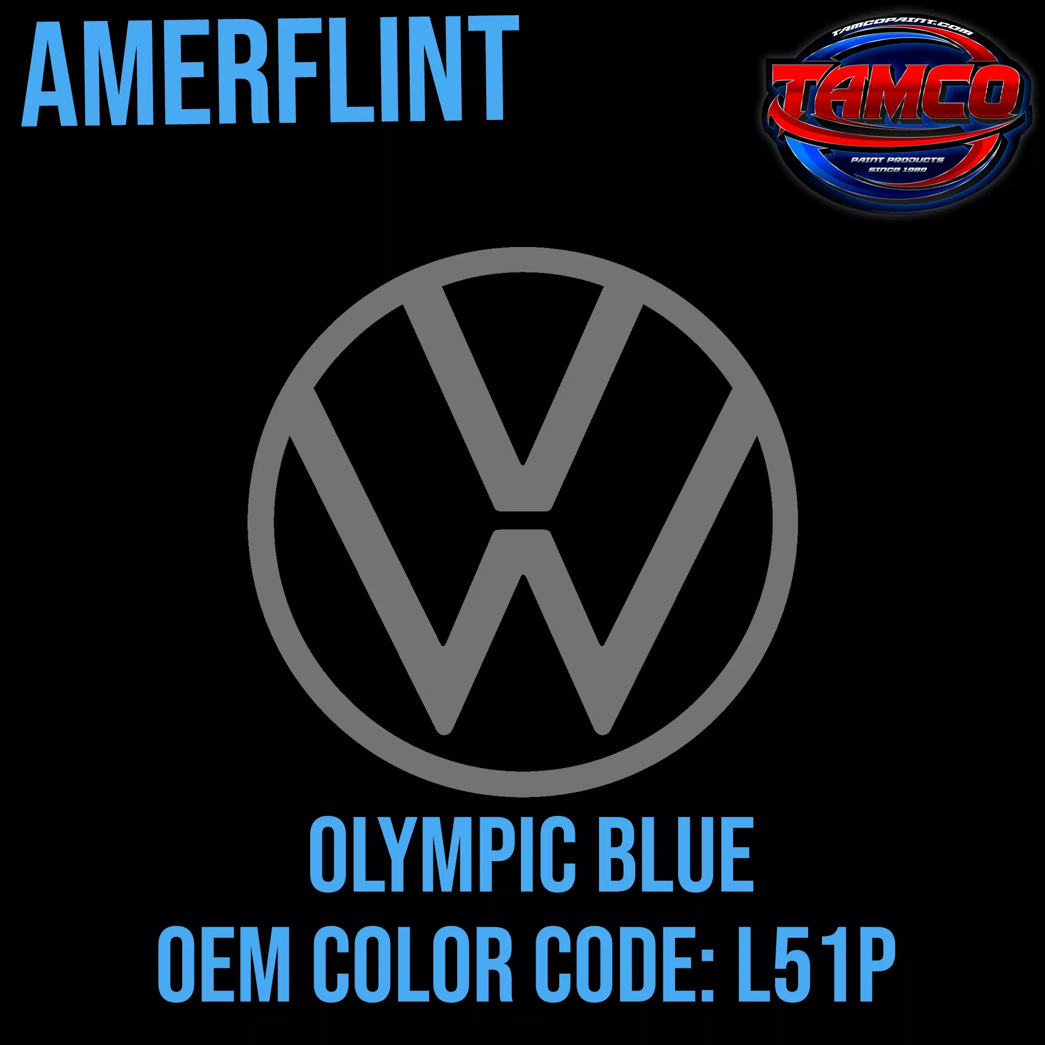 VolkswagenOlympic Blue | L51P |1973-1974 | OEM Basecoat OEM Amerflint II Series Single Stage