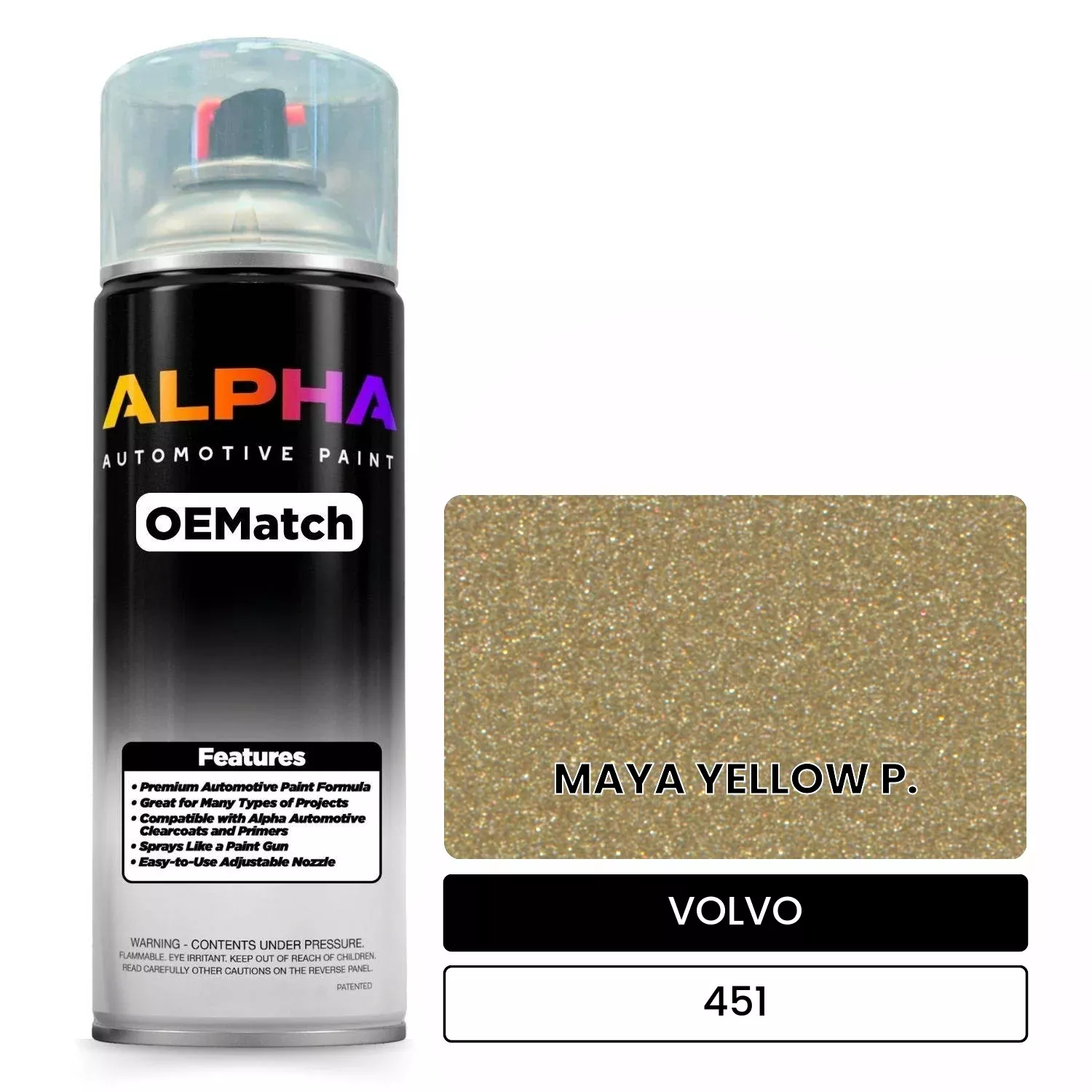 VOLVO MAYA YELLOW P. 451 | OEMatch Automotive Spraycan