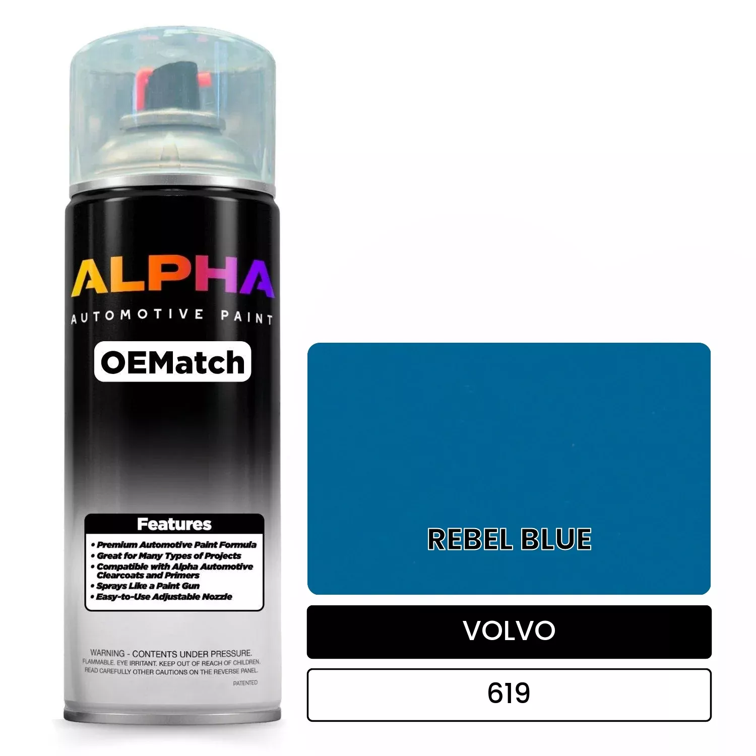 VOLVO REBEL BLUE 619 | OEMatch Automotive Spraycan