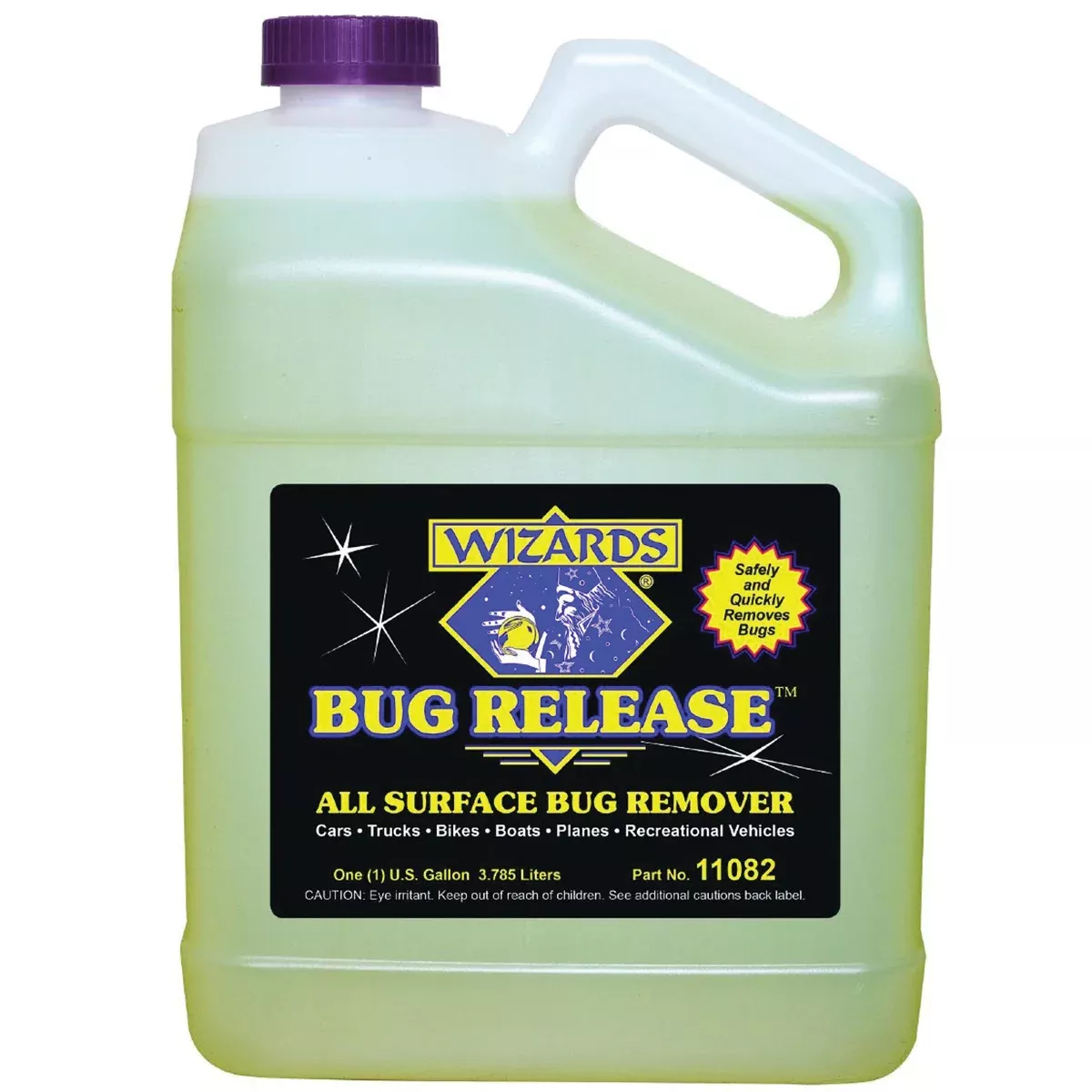 Wizards 11082 Bug Release All Surface Cleaner, 1 Gallon Can, Clear Viscous Liquid