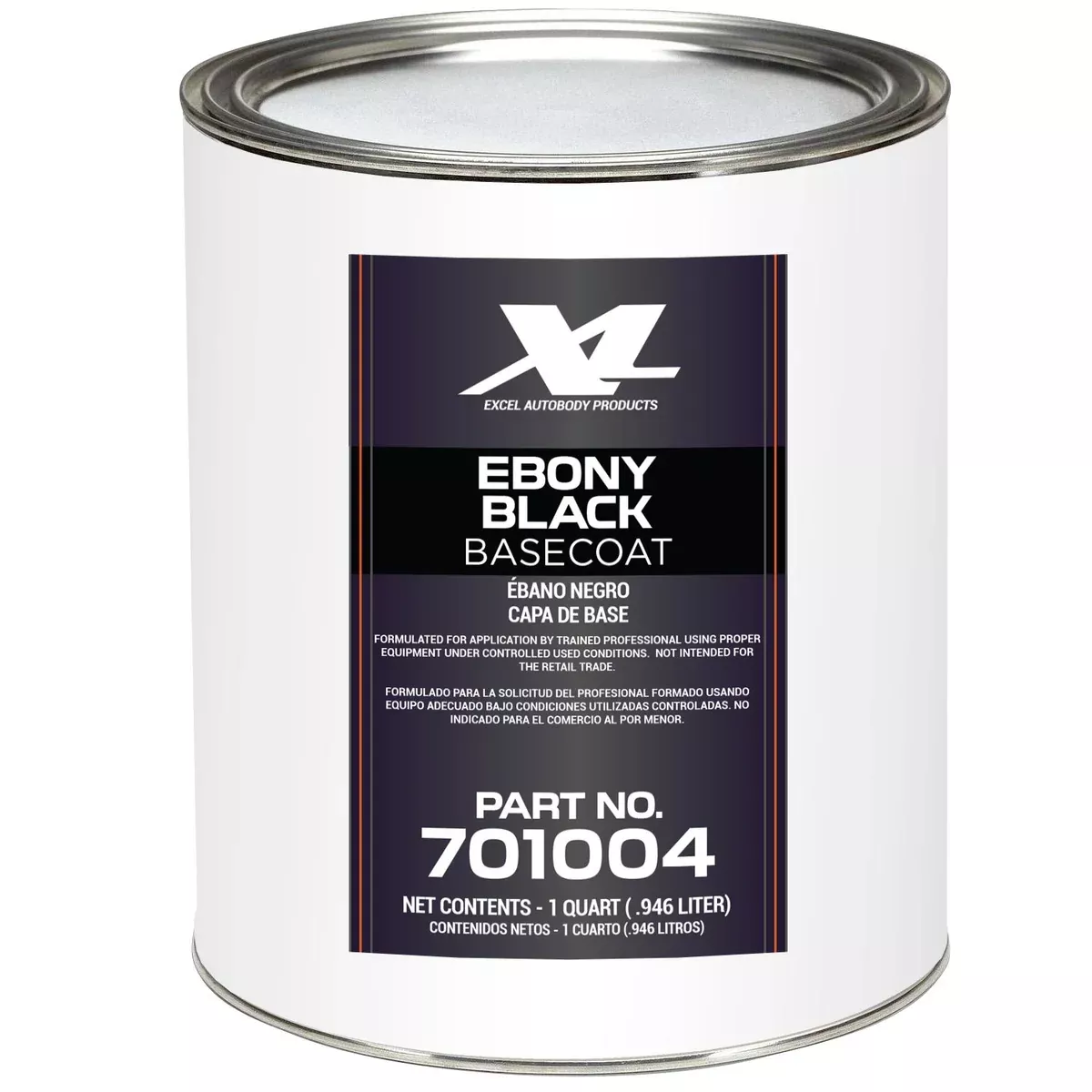 X-L Ebony Black Basecoat Quart 701004