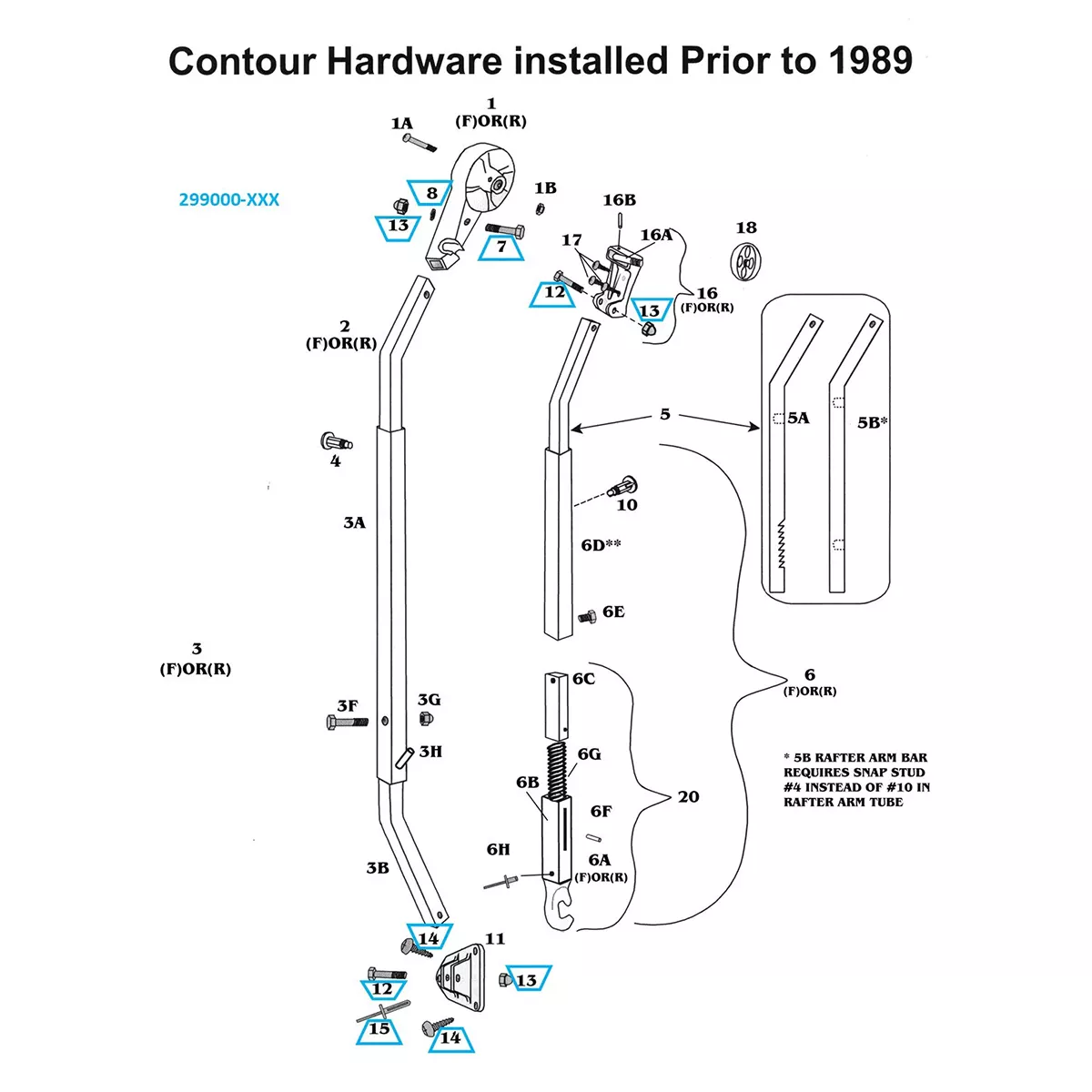 Zip Dee Hardware Mounting Kit for Contour Hardware Airstream Awnings (299000-xxx)